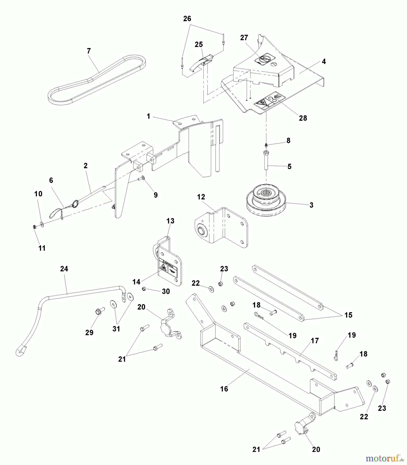 Husqvarna Zubehör, Rasenmäher / Mäher 539113706 - Husqvarna Dump From Seat Grass Collection System (2006-09 & After) Drice Kit Assembly (LZ, 52
