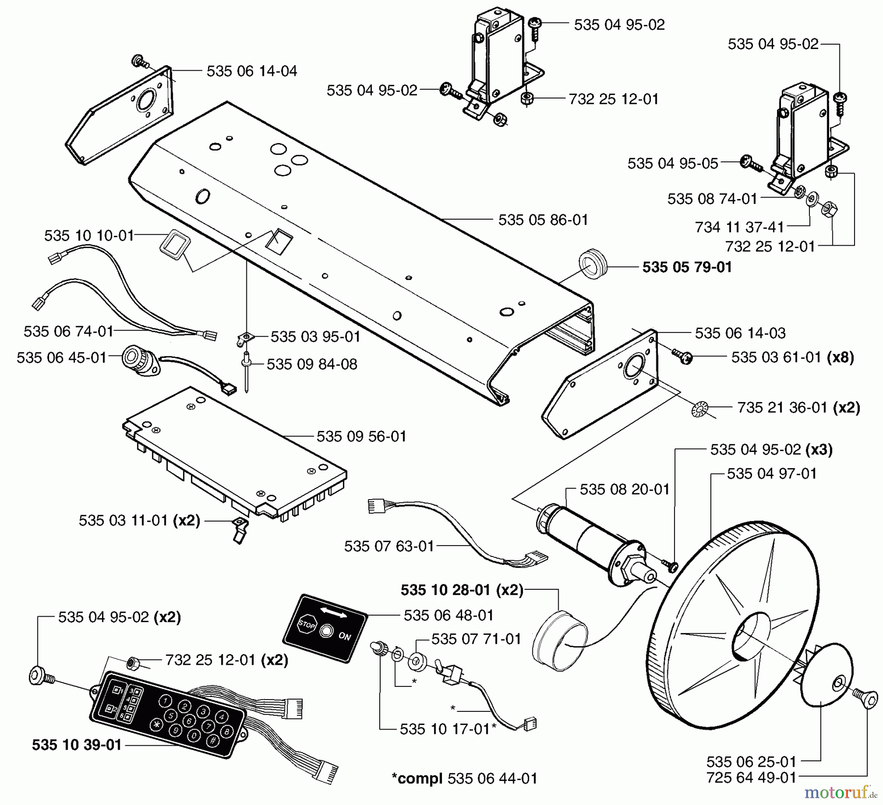 Husqvarna Automower, Mähroboter Husqvarna Auto Mower (2002-02 to 2002-12) Rear Wheel / Wheel Motor / Keypad / Control Board