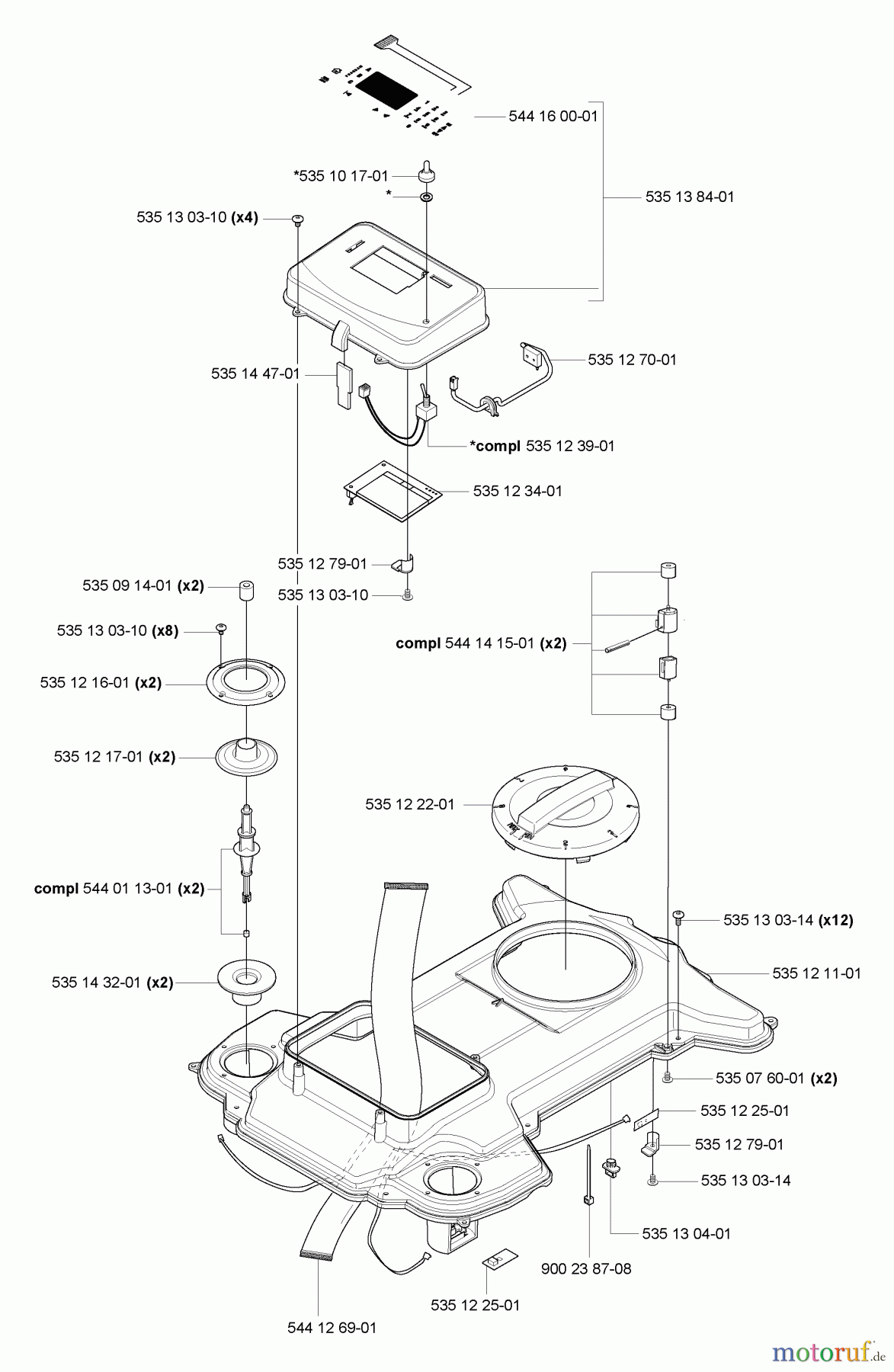 Husqvarna Automower, Mähroboter Husqvarna Auto Mower (Generation 2) (2006-06 & After) Upper Chassis/Control Panel