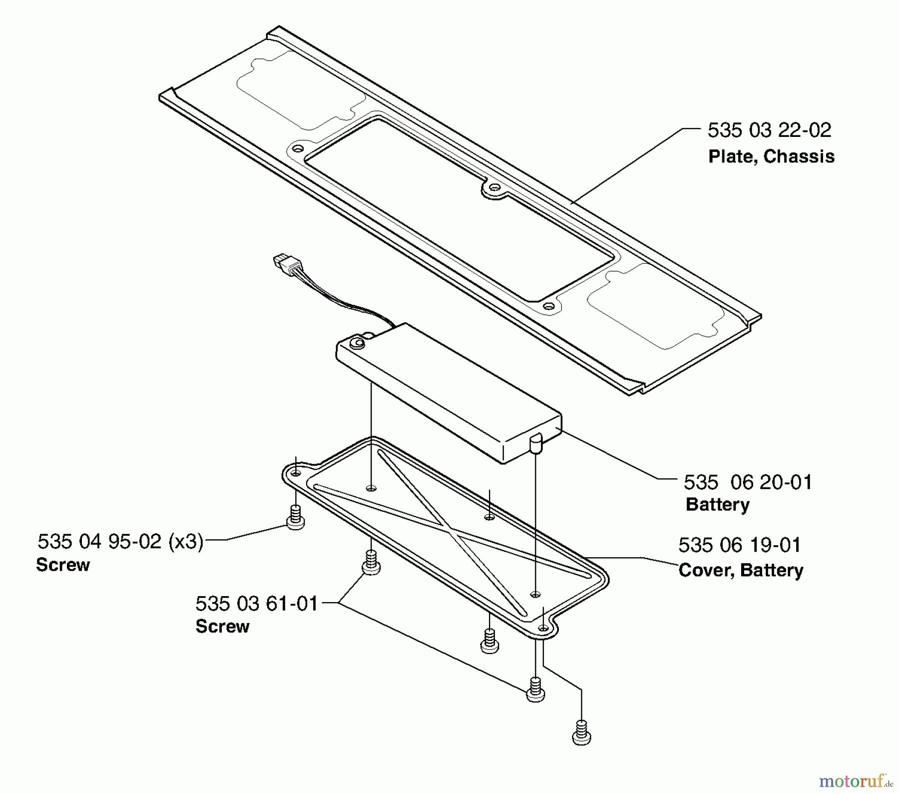 Husqvarna Automower, Mähroboter Husqvarna Solar Auto Mower (2000-02 to 2000-12) Battery Assembly