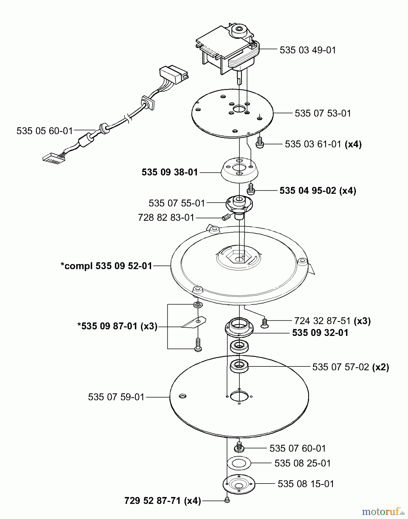 Husqvarna Automower, Mähroboter Husqvarna Solar Auto Mower (2001-01 to 2002-01) Cutting Disc