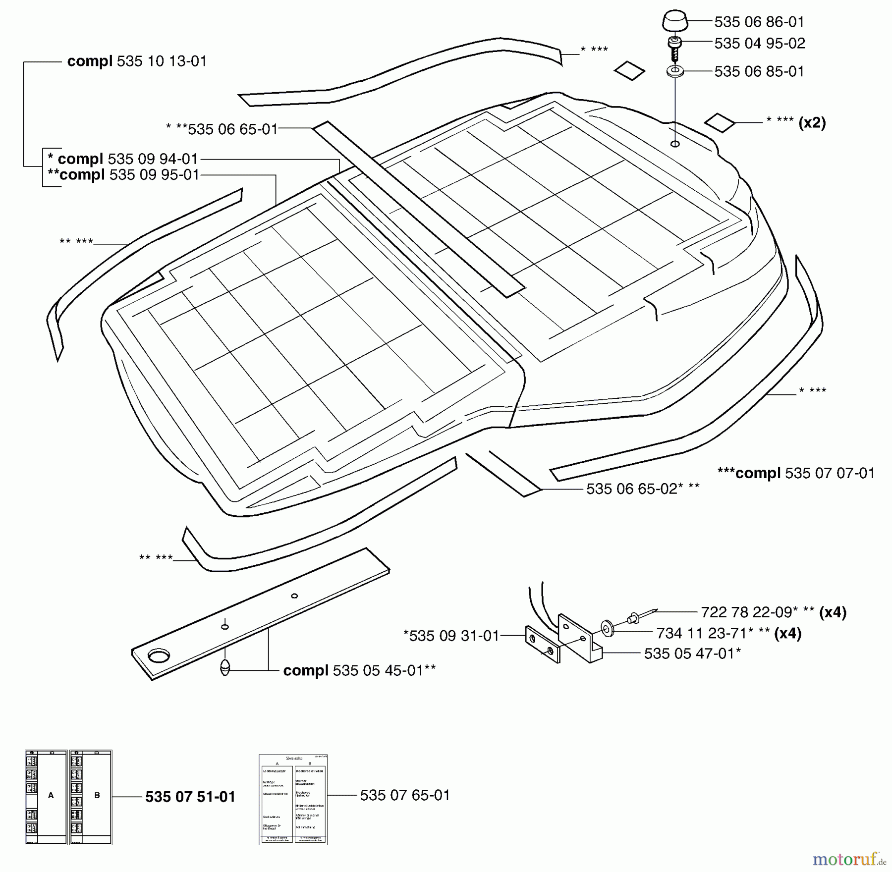 Husqvarna Automower, Mähroboter Husqvarna Solar Auto Mower (2002-02 & After) Body Assy.