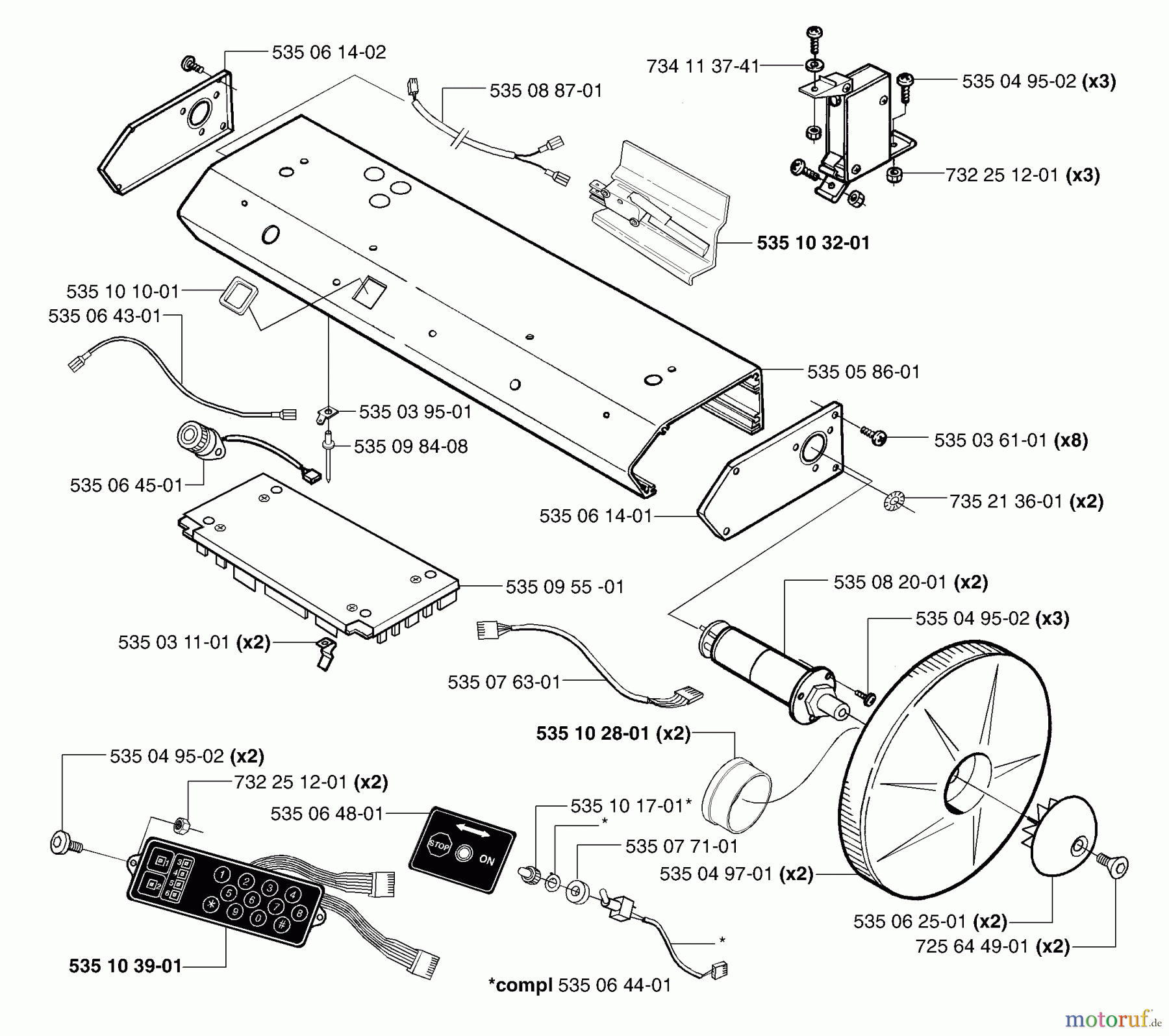 Husqvarna Automower, Mähroboter Husqvarna Solar Auto Mower (2002-02 & After) Rear Wheels / Wheel Motor / Keypad / Switch
