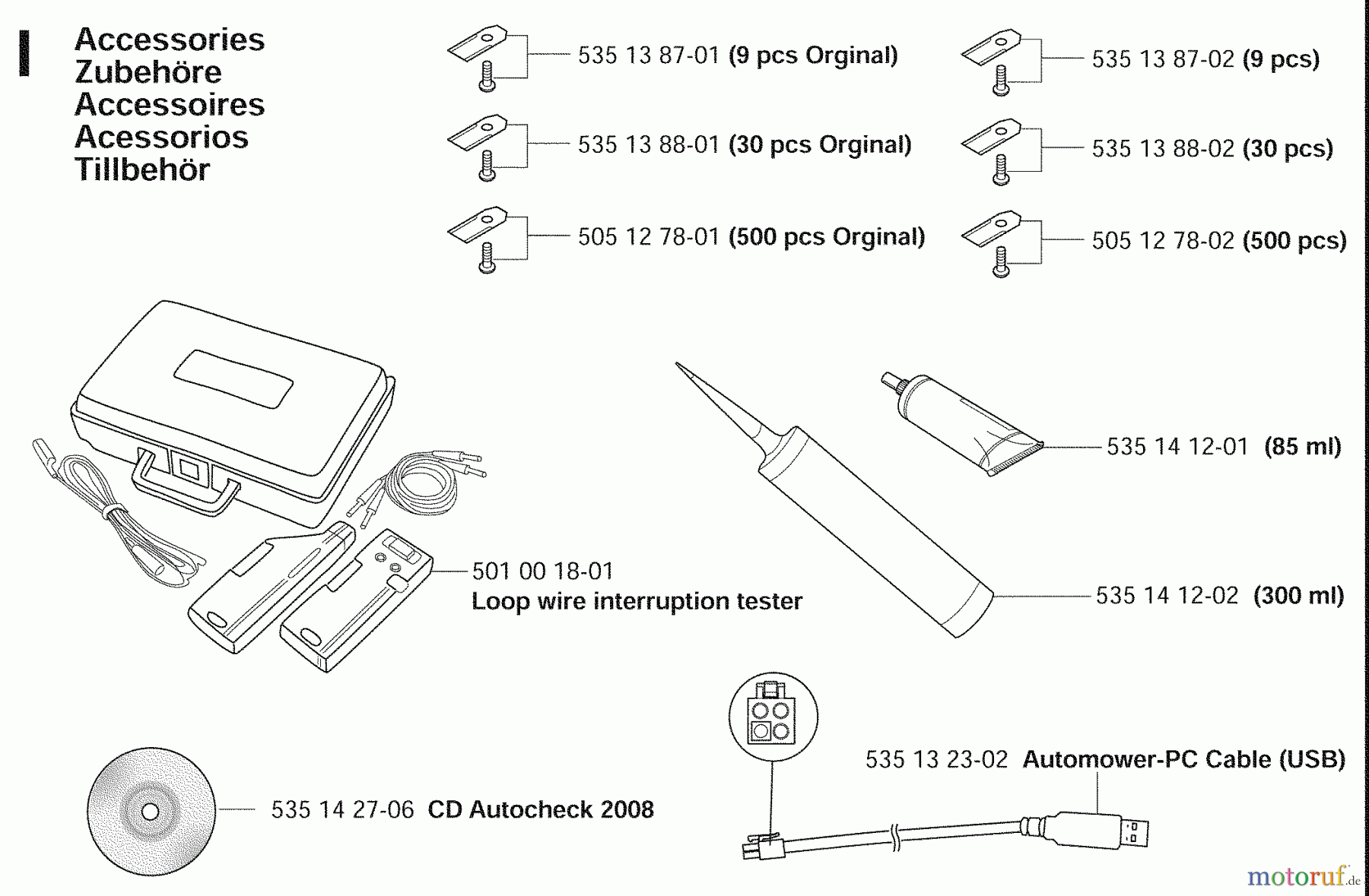 Husqvarna Automower, Mähroboter Husqvarna Solar Auto Mower Hybrid (2008-05 to 2009-10) Accessories #1