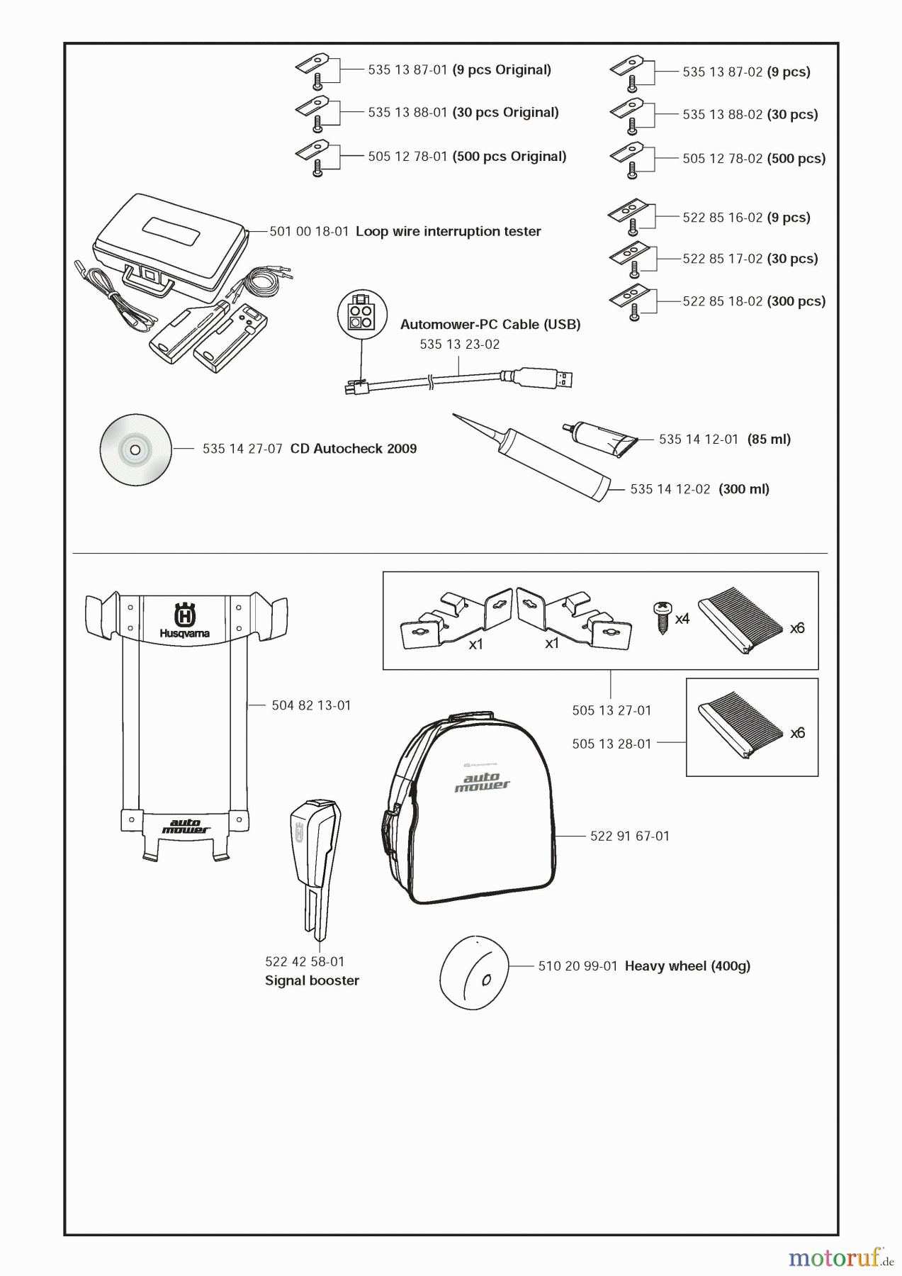 Husqvarna Automower, Mähroboter Husqvarna Solar Auto Mower Hybrid (2009-11 & After) Accessories