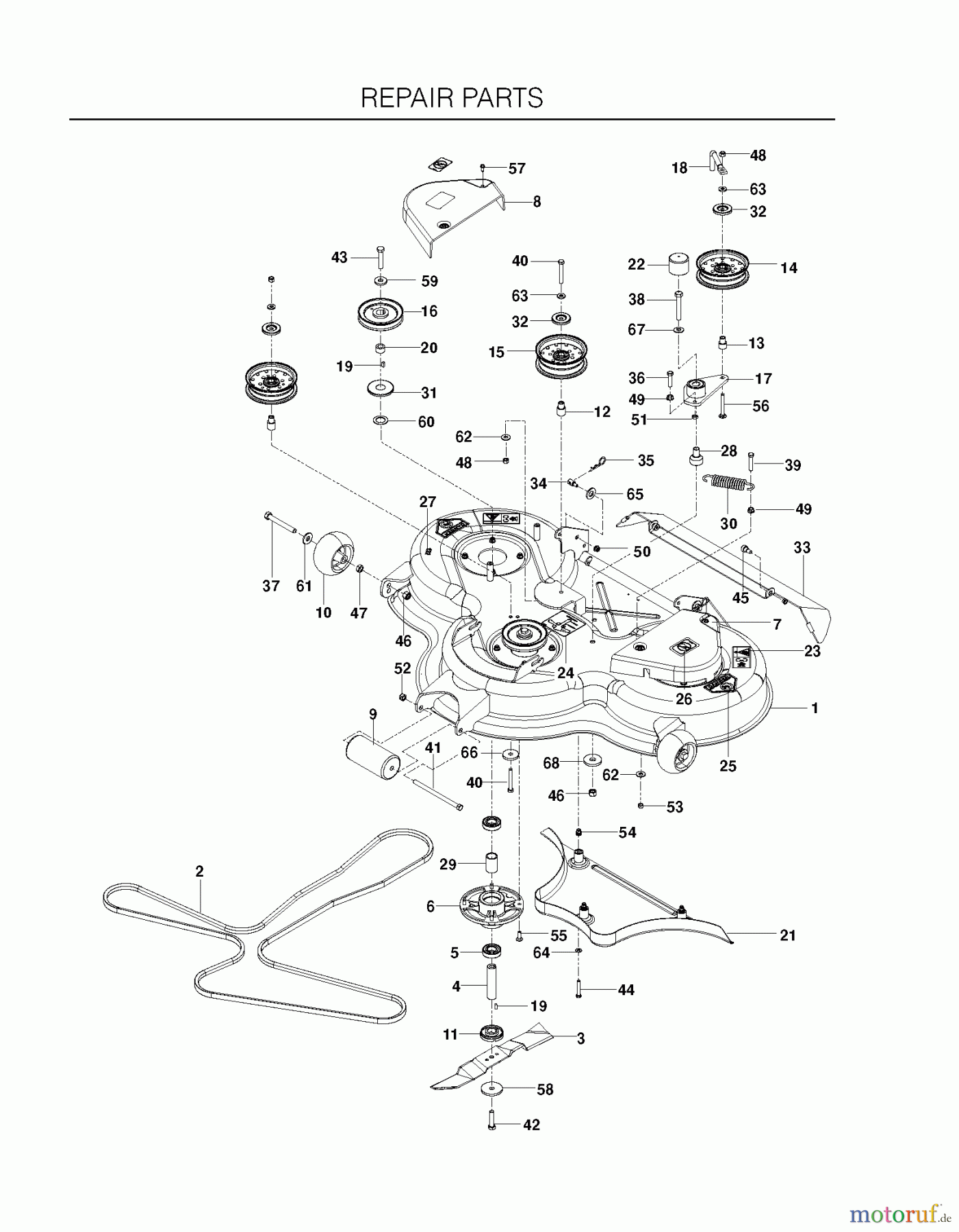 Husqvarna Mähdecks CD48E (966659901) - Husqvarna 48
