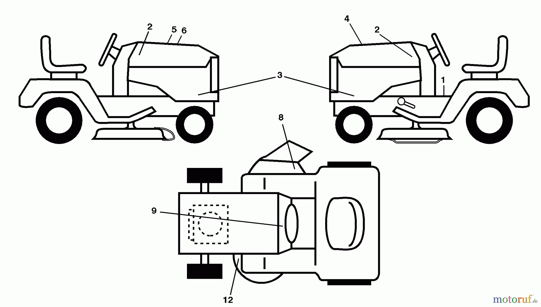 Husqvarna Rasen und Garten Traktoren 2246LS (96043004300) - Husqvarna Lawn Tractor (2008-01 & After) Decals