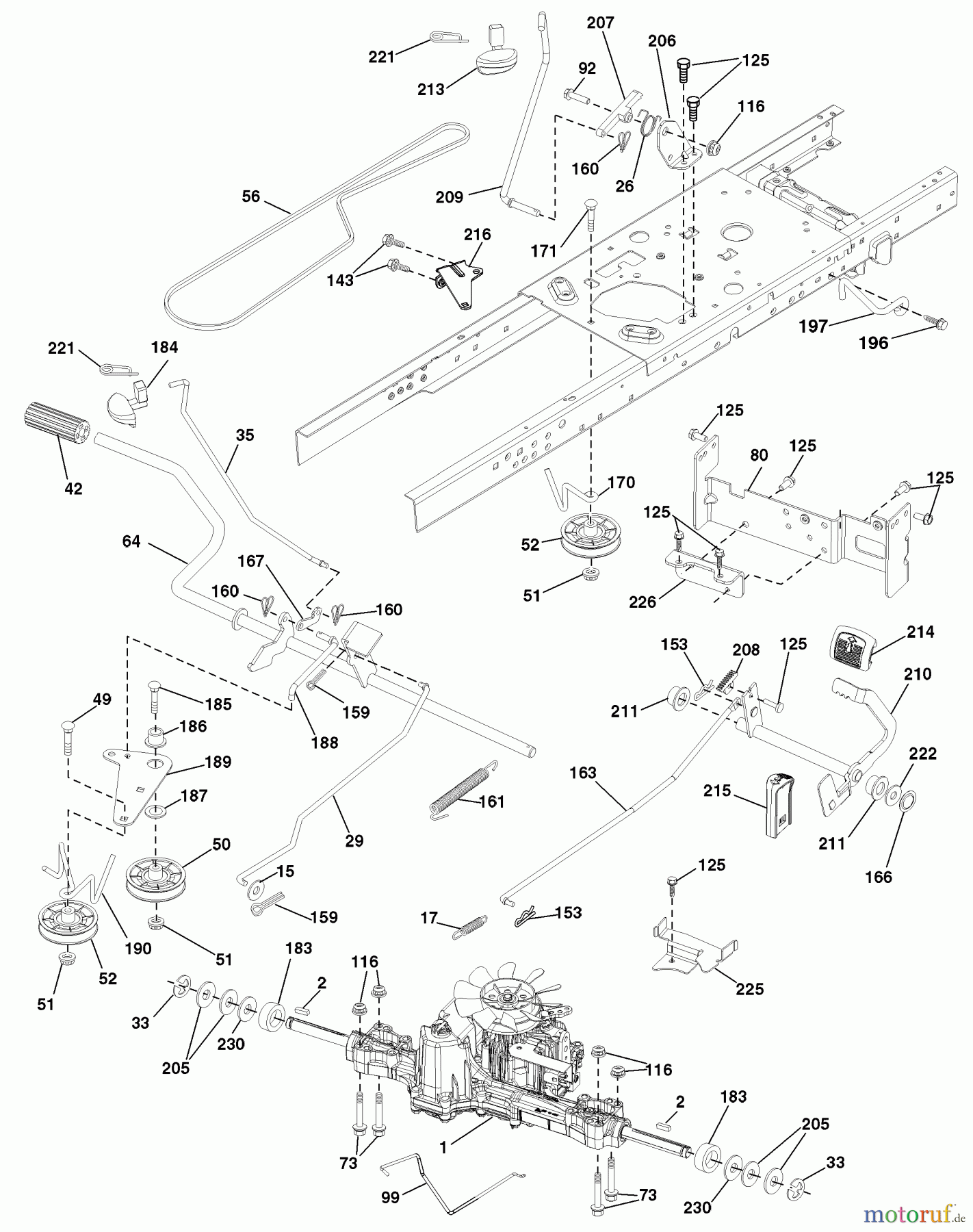 Husqvarna Rasen und Garten Traktoren 2246LS (96043004300) - Husqvarna Lawn Tractor (2008-01 & After) Drive
