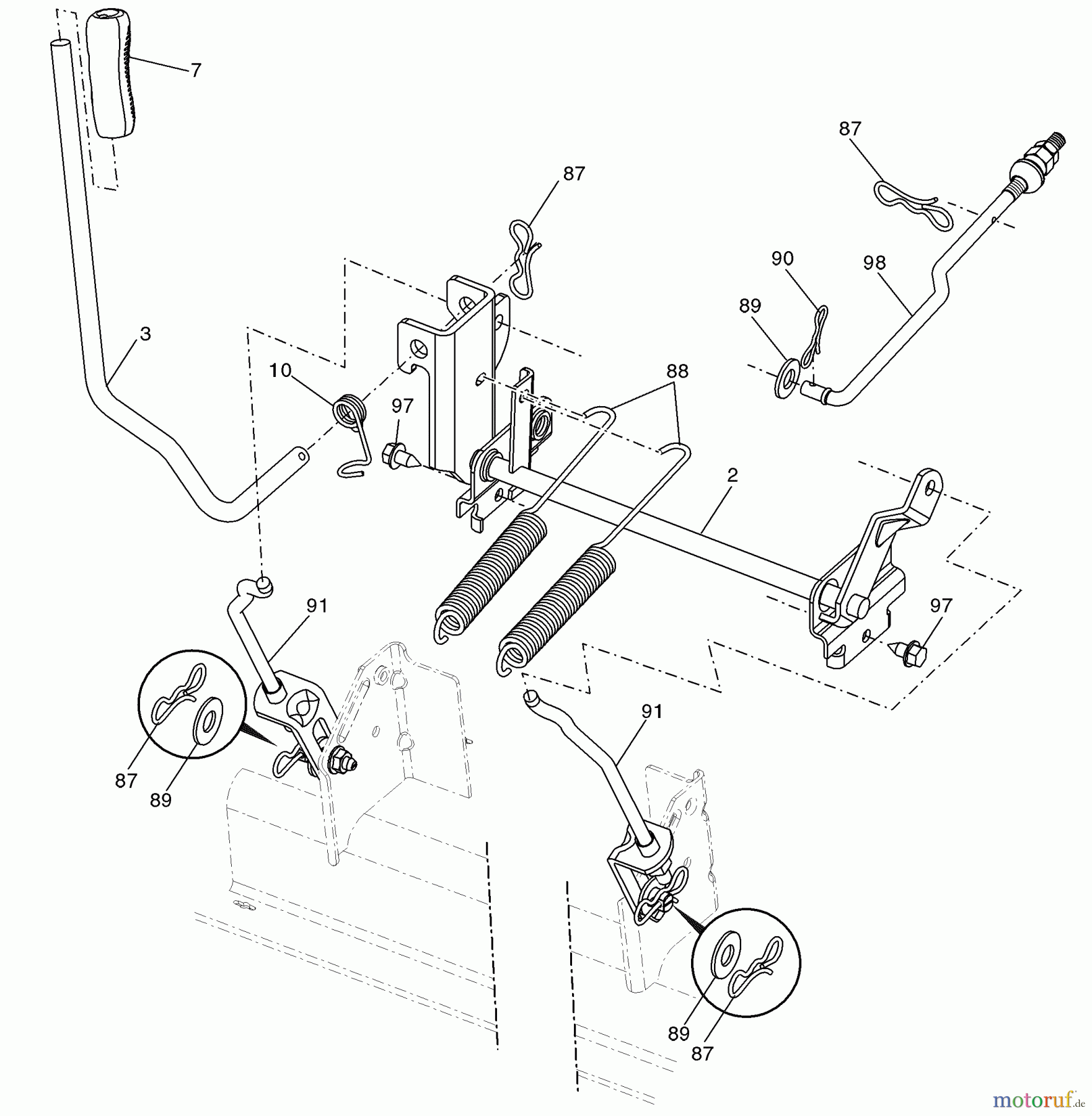 Husqvarna Rasen und Garten Traktoren 2348LS (96043004400) - Husqvarna Lawn Tractor (2008-01 & After) Mower Lift