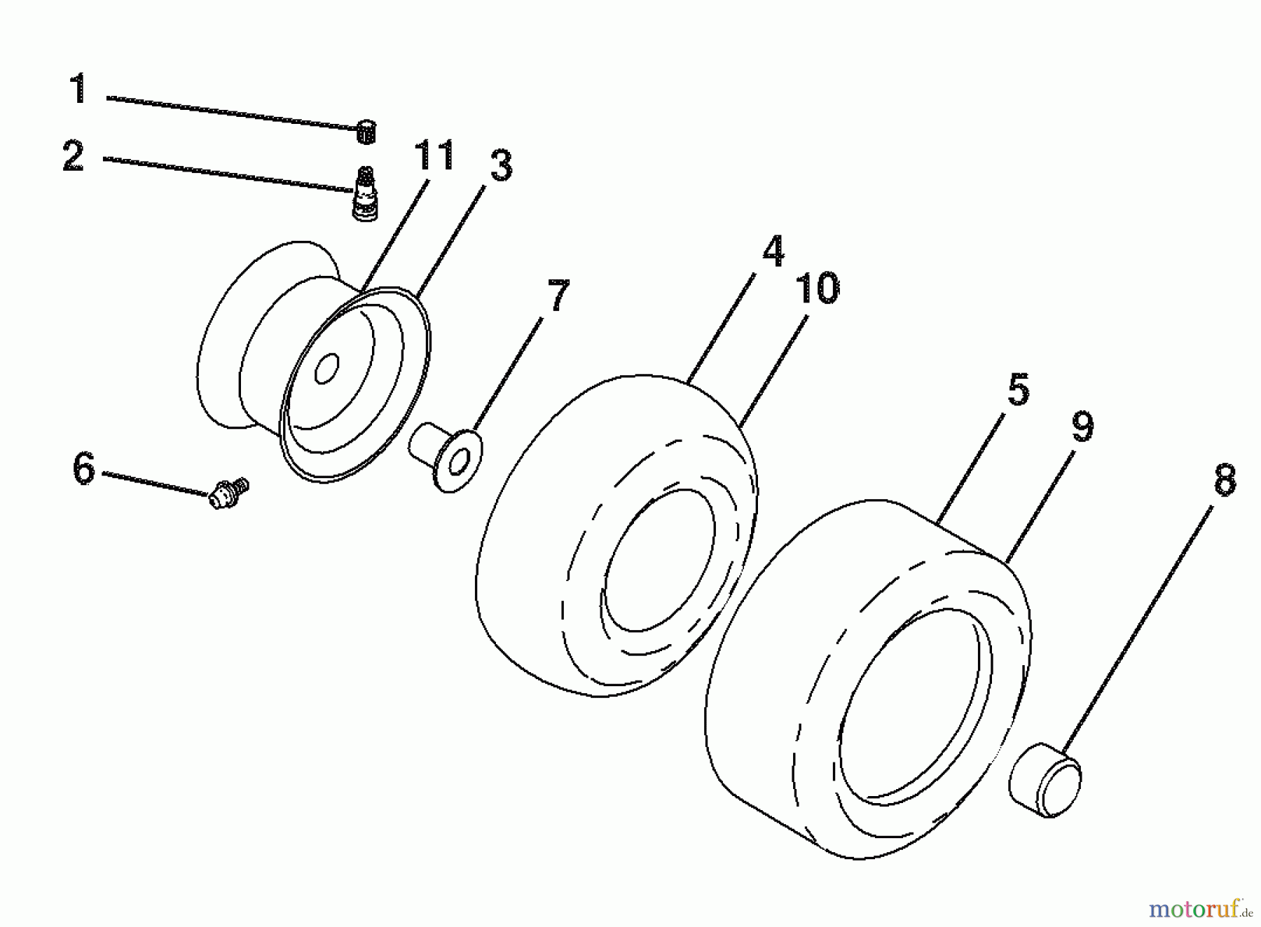Husqvarna Rasen und Garten Traktoren 2348LS (96043004400) - Husqvarna Lawn Tractor (2008-01 & After) Wheels & Tires