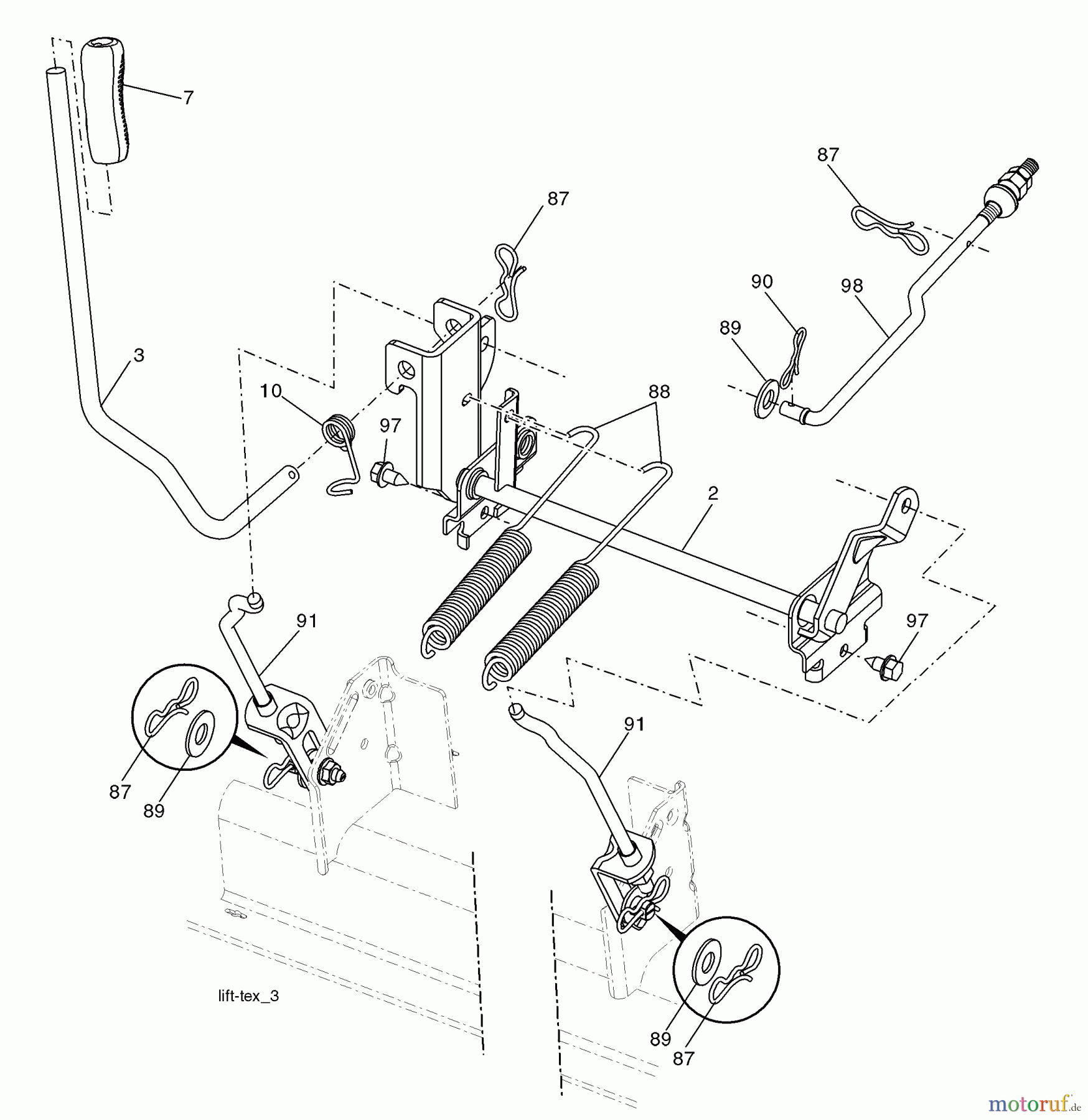 Husqvarna Rasen und Garten Traktoren 2348LS (96043004900) - Husqvarna Lawn Tractor (2008-03 & After) (California) Mower Lift