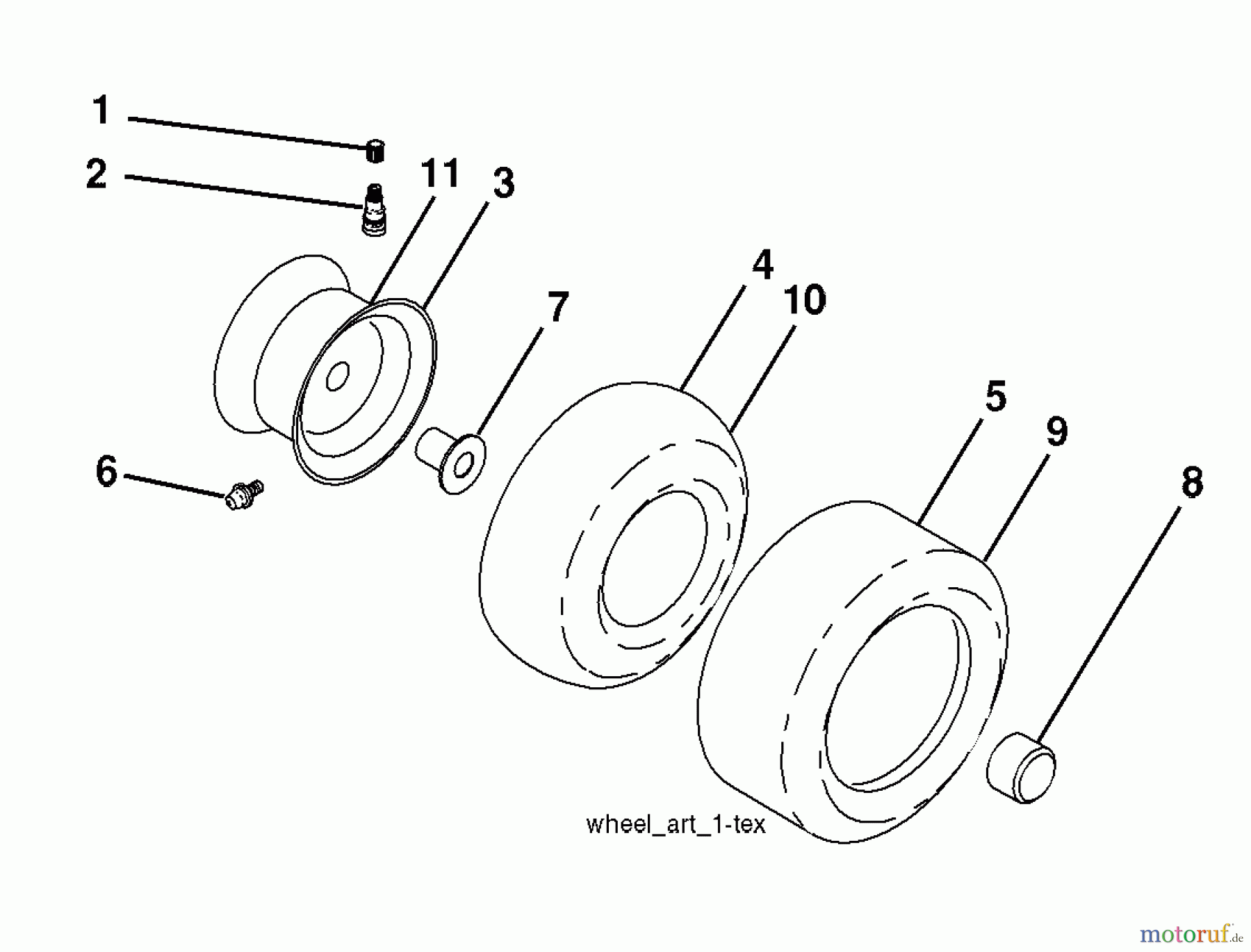 Husqvarna Rasen und Garten Traktoren 2348LS (96043004900) - Husqvarna Lawn Tractor (2008-03 & After) (California) Wheels and Tires