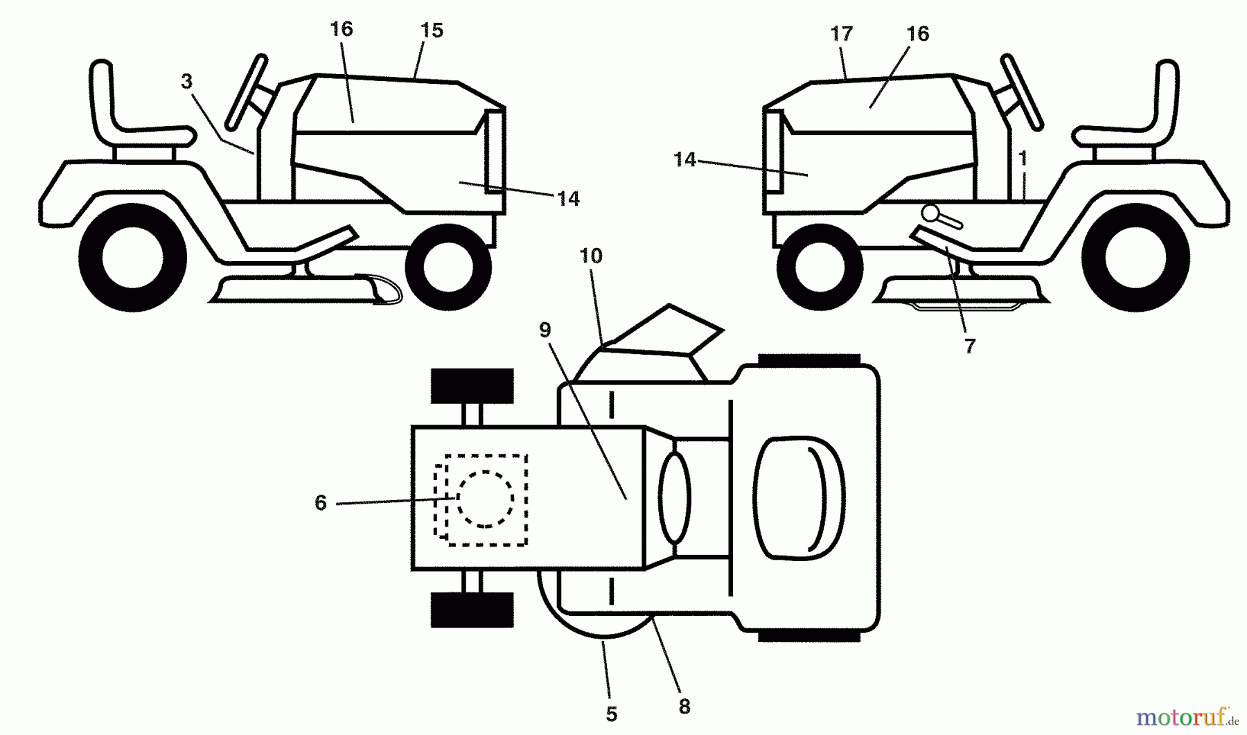 Husqvarna Rasen und Garten Traktoren 2348LS (96043007700) - Husqvarna Lawn Tractor (2008-11 & After) (California) Repair Parts and Decals