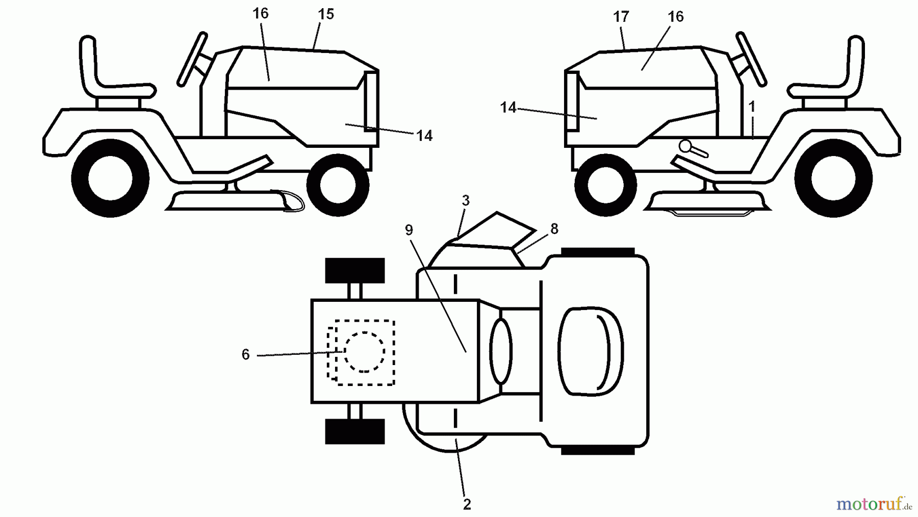 Husqvarna Rasen und Garten Traktoren 2748GLS (96043004600) - Husqvarna Lawn Tractor (2008-01 & After) Decals
