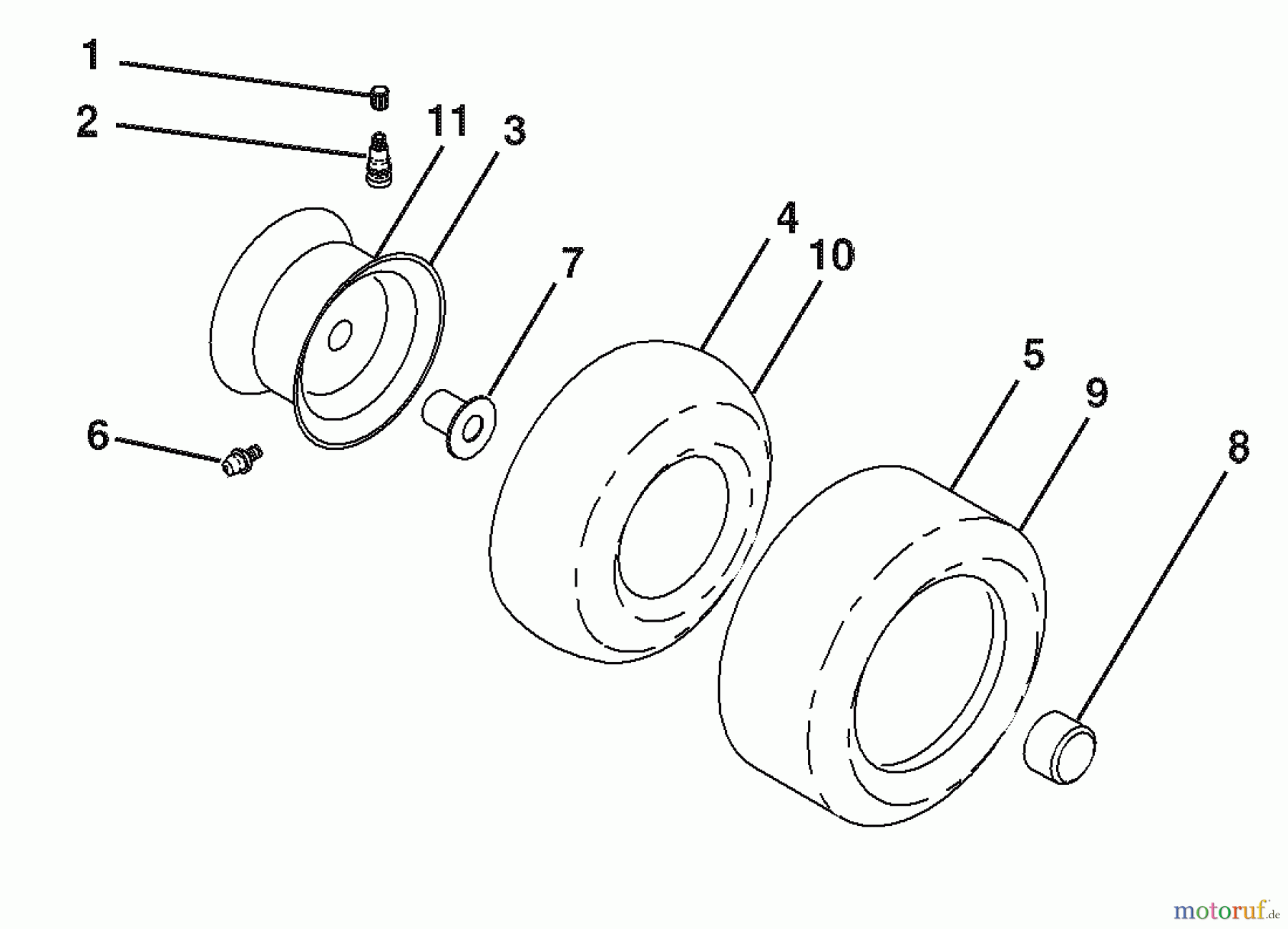 Husqvarna Rasen und Garten Traktoren 2748GLS (96043004600) - Husqvarna Lawn Tractor (2008-01 & After) Wheels & Tires