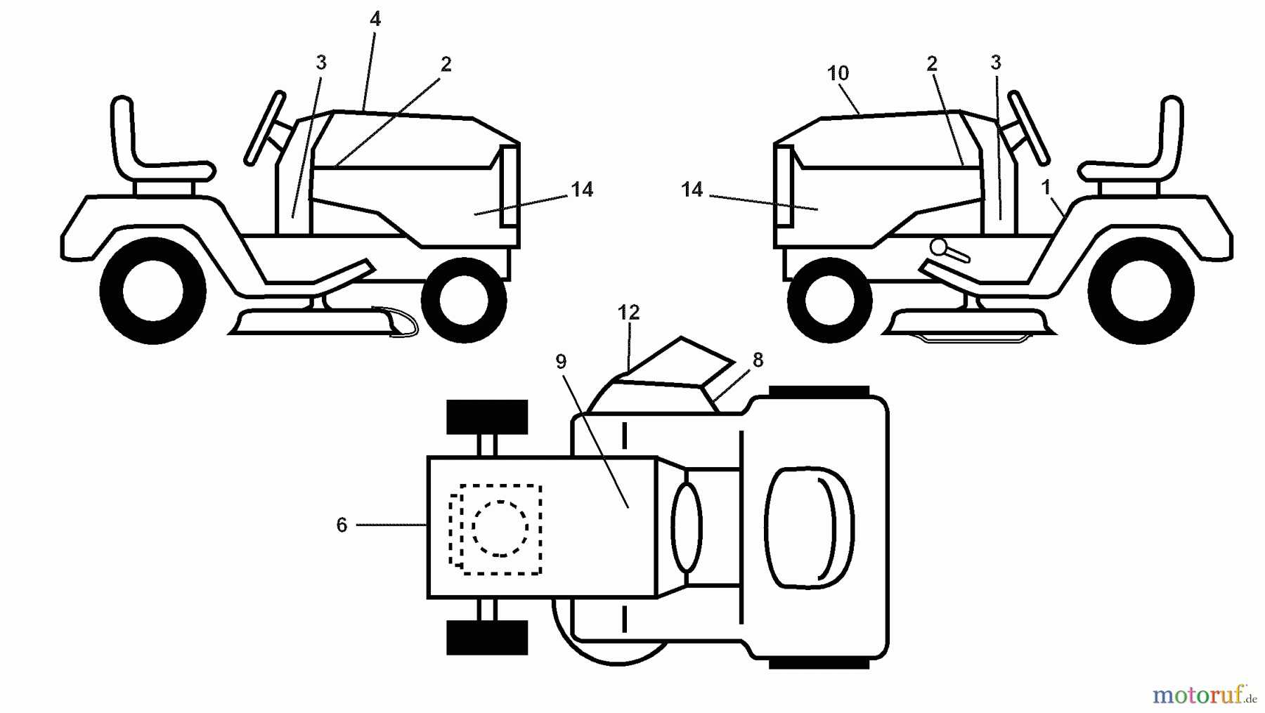 Husqvarna Rasen und Garten Traktoren 2754GLS (96043004700) - Husqvarna Lawn Tractor (2008-01 & After) Decals