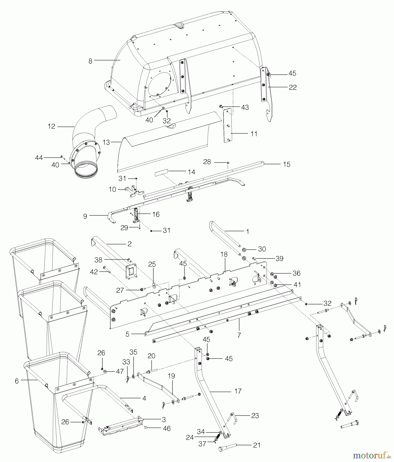Husqvarna Zubehör, Rasenmäher / Mäher 966406901 - Husqvarna Collection System (2010-01 & After) Repair Parts #2