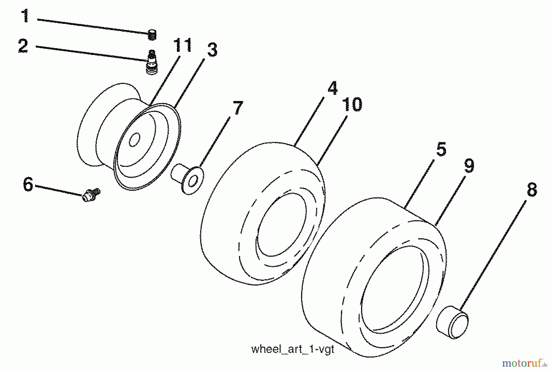 Husqvarna Rasen und Garten Traktoren 2754GLS (96043006600) - Husqvarna Lawn Tractor (2009-04 & After) Wheels And Tires