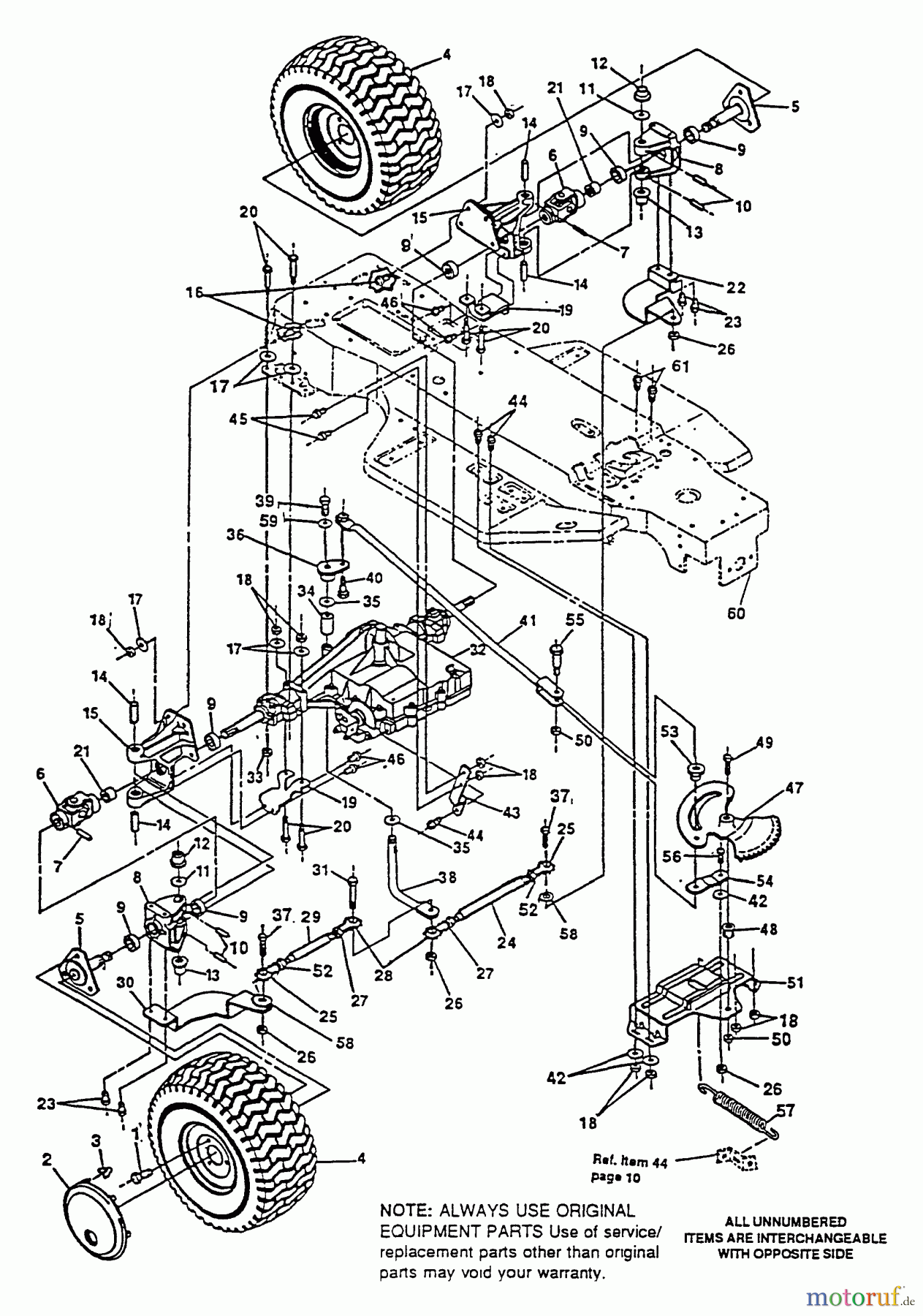 Husqvarna Rasen und Garten Traktoren 4125G - Husqvarna Lawn Tractor (1991-01 to 1991-12) Rear End/Rear Steering