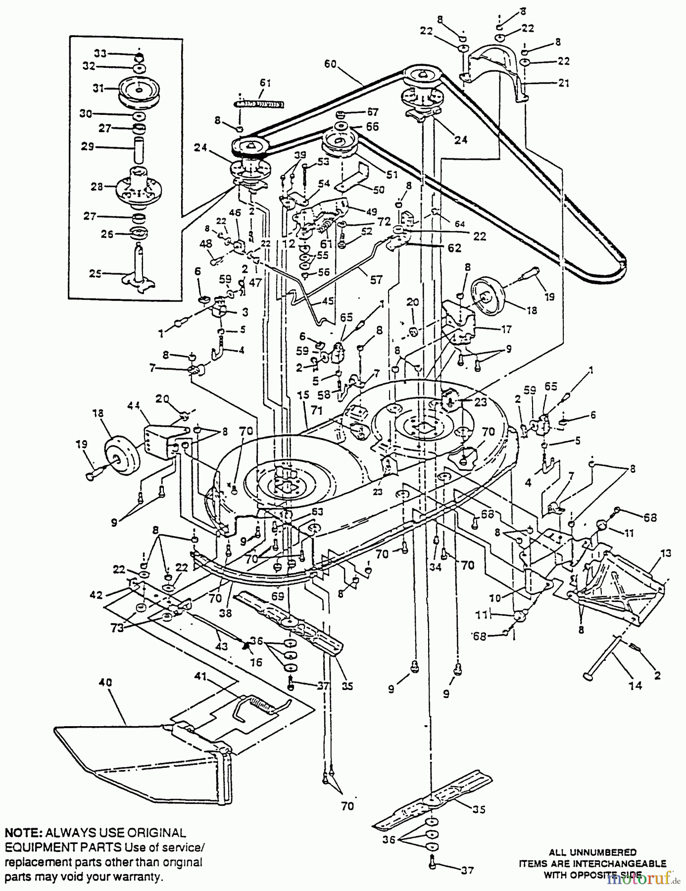 Husqvarna Rasen und Garten Traktoren 4125G - Husqvarna Lawn Tractor (1992-01 & After) Mower Deck