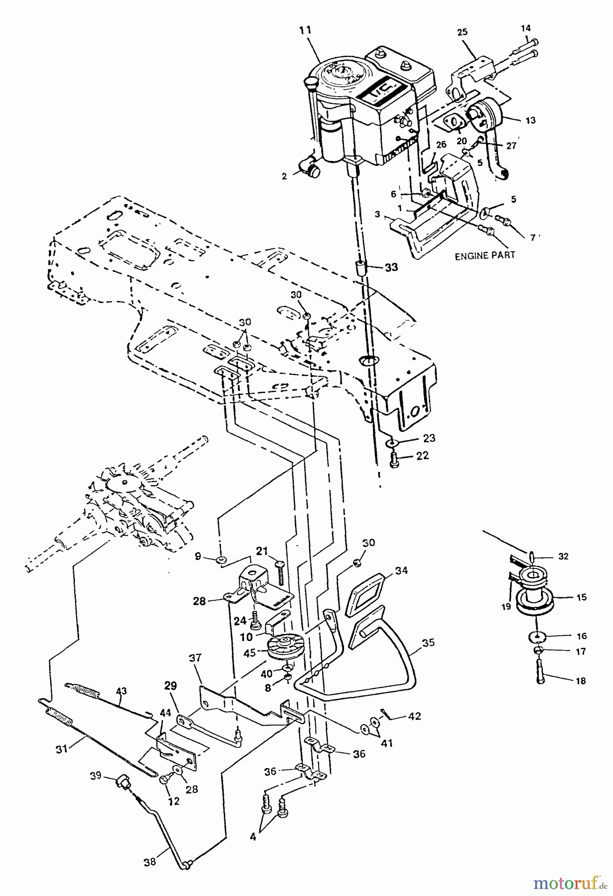 Husqvarna Rasen und Garten Traktoren 4125H - Husqvarna Lawn Tractor (1992-01 & After) Drive / Engine