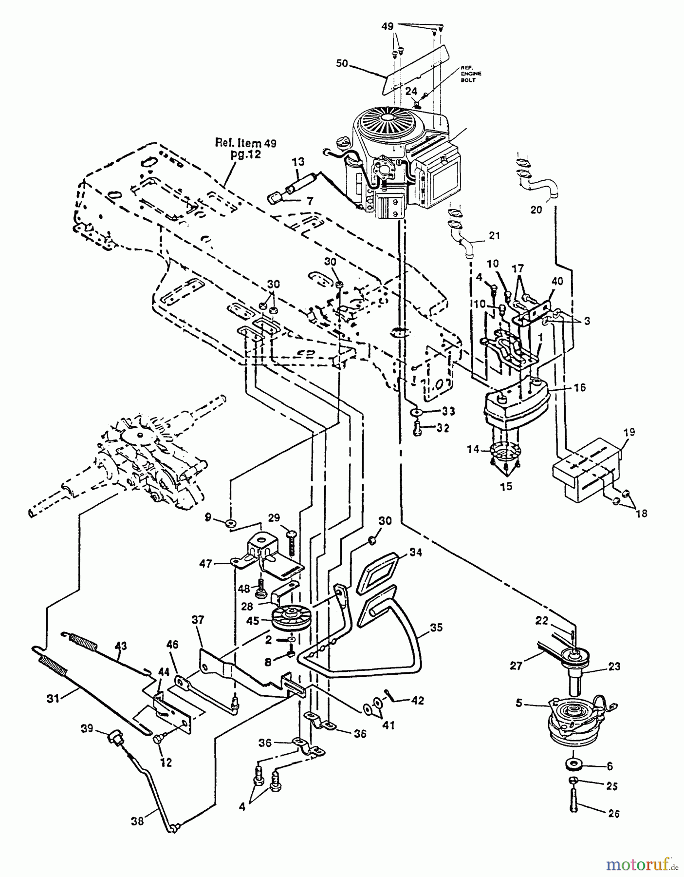 Husqvarna Rasen und Garten Traktoren 4140H - Husqvarna Lawn Tractor (1992-01 & After) Drive/Engine