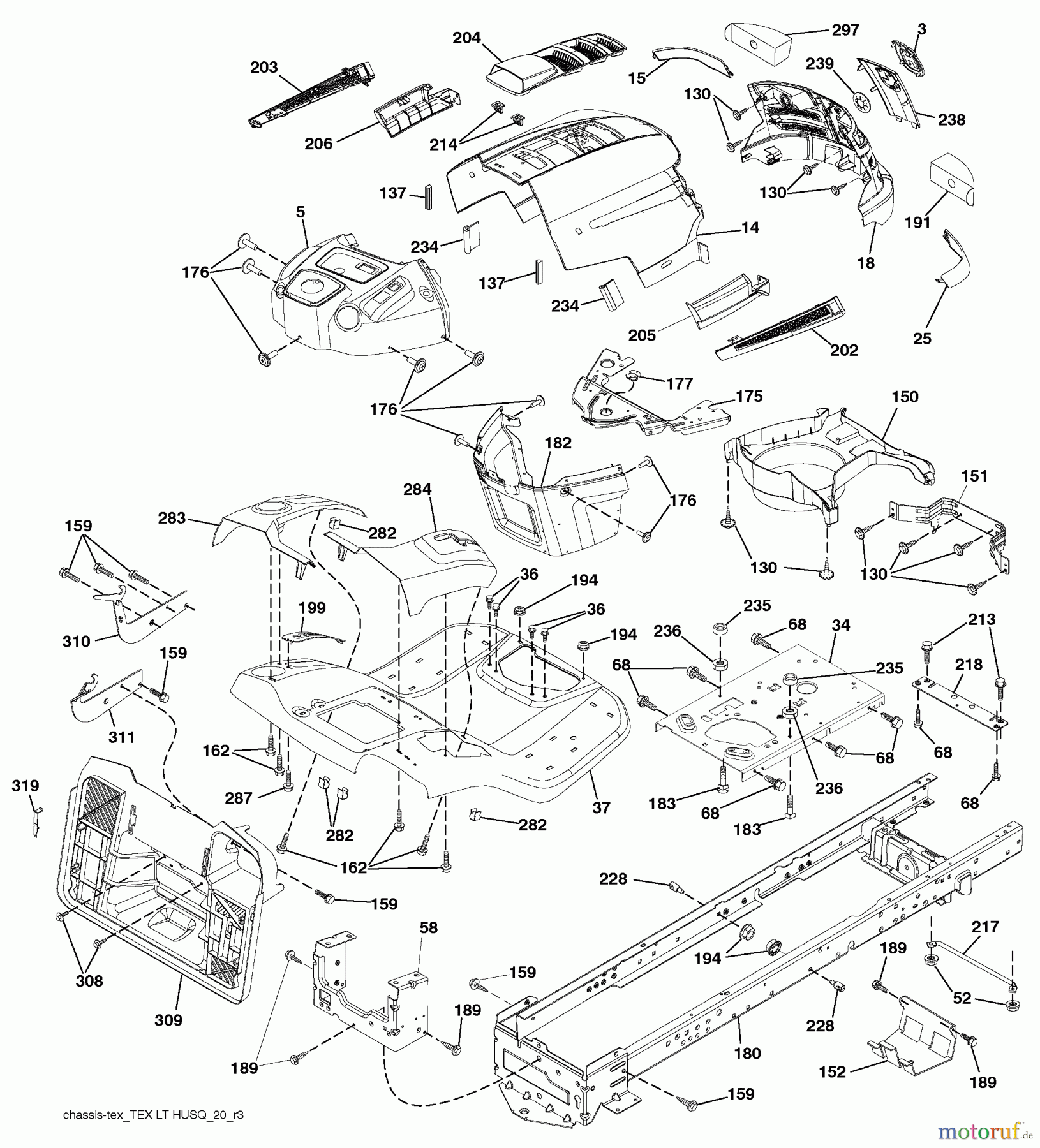 Husqvarna Rasen und Garten Traktoren CT 126 (96041007701) - Husqvarna Lawn Tractor (2010-01 & After) Chassis And Enclosures