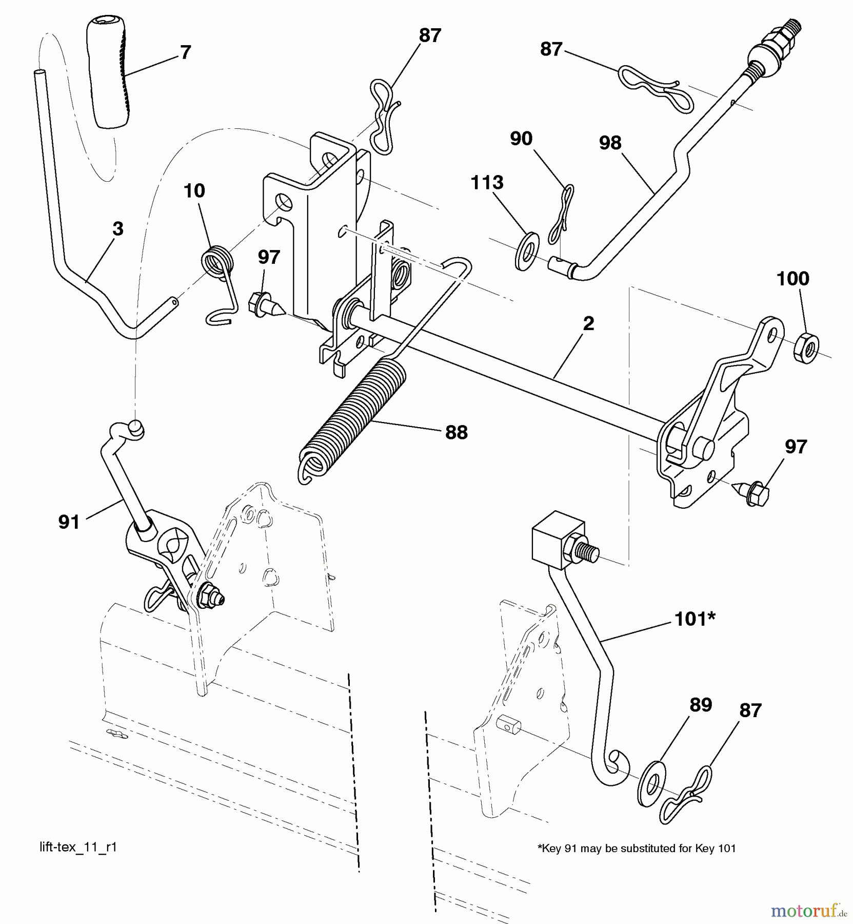 Husqvarna Rasen und Garten Traktoren CT 126 (96041007701) - Husqvarna Lawn Tractor (2010-01 & After) Mower Lift