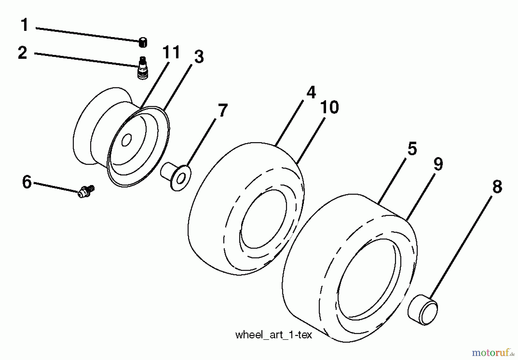 Husqvarna Rasen und Garten Traktoren CT 126 (96041007701) - Husqvarna Lawn Tractor (2010-01 & After) Wheels And Tires