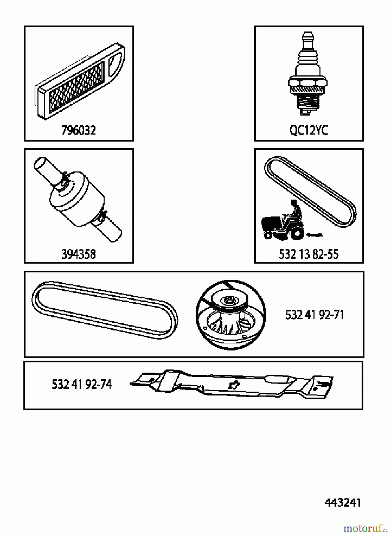 Husqvarna Rasen und Garten Traktoren CT 126 (96051001301) - Husqvarna Lawn Tractor (2011-07 & After) FREQUENTLY USED PARTS