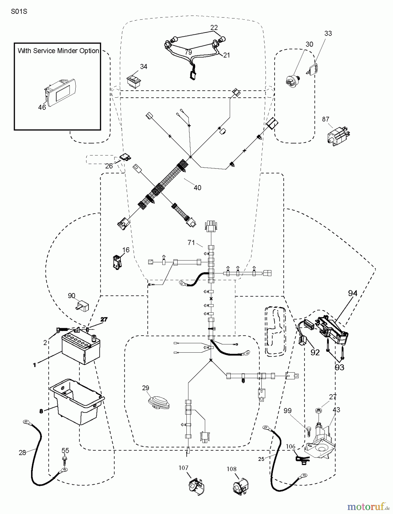 Husqvarna Rasen und Garten Traktoren CT 126 (96051000702) - Husqvarna Lawn Tractor (2011-04 & After) ELECTRICAL