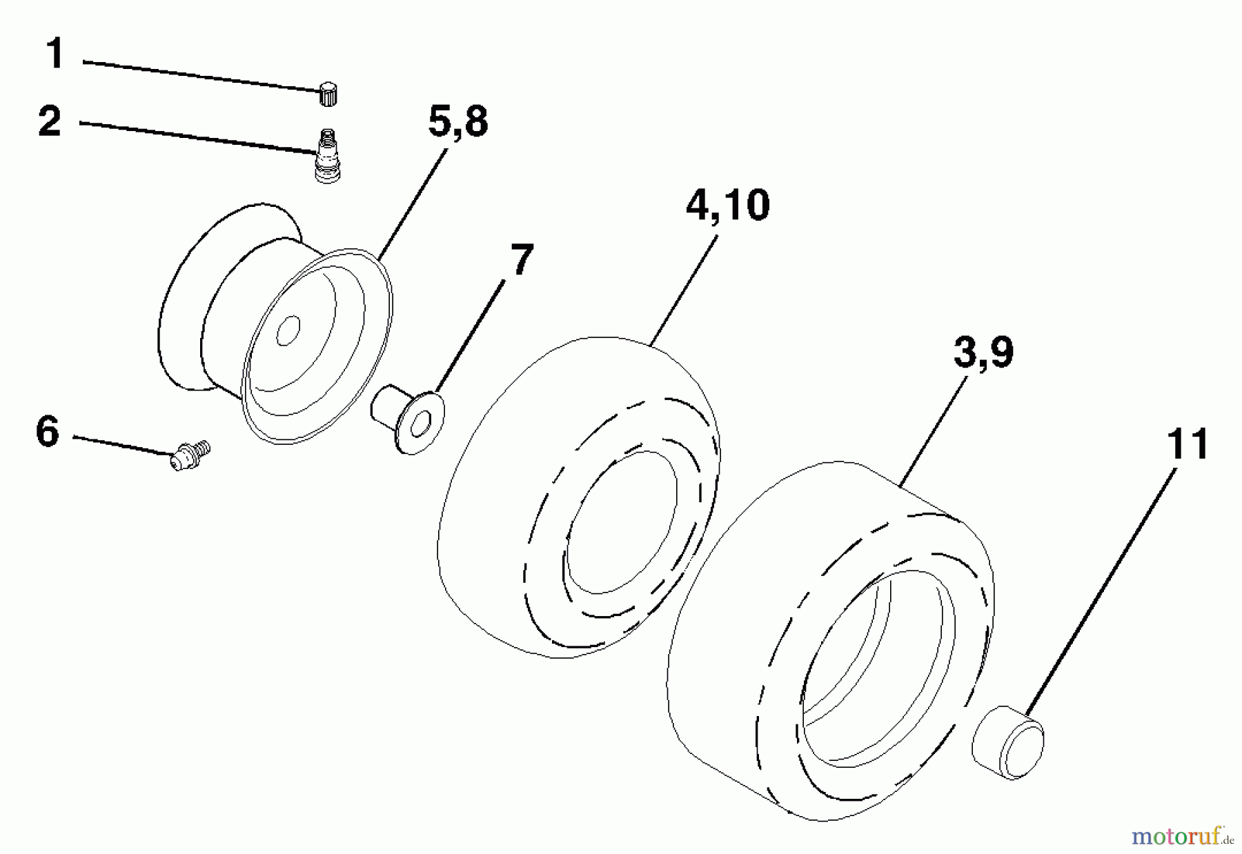  Husqvarna Rasen und Garten Traktoren CT 130 (954170017) (HECT130B) - Husqvarna Lawn Tractor (1999-10 & After) Wheels & Tires