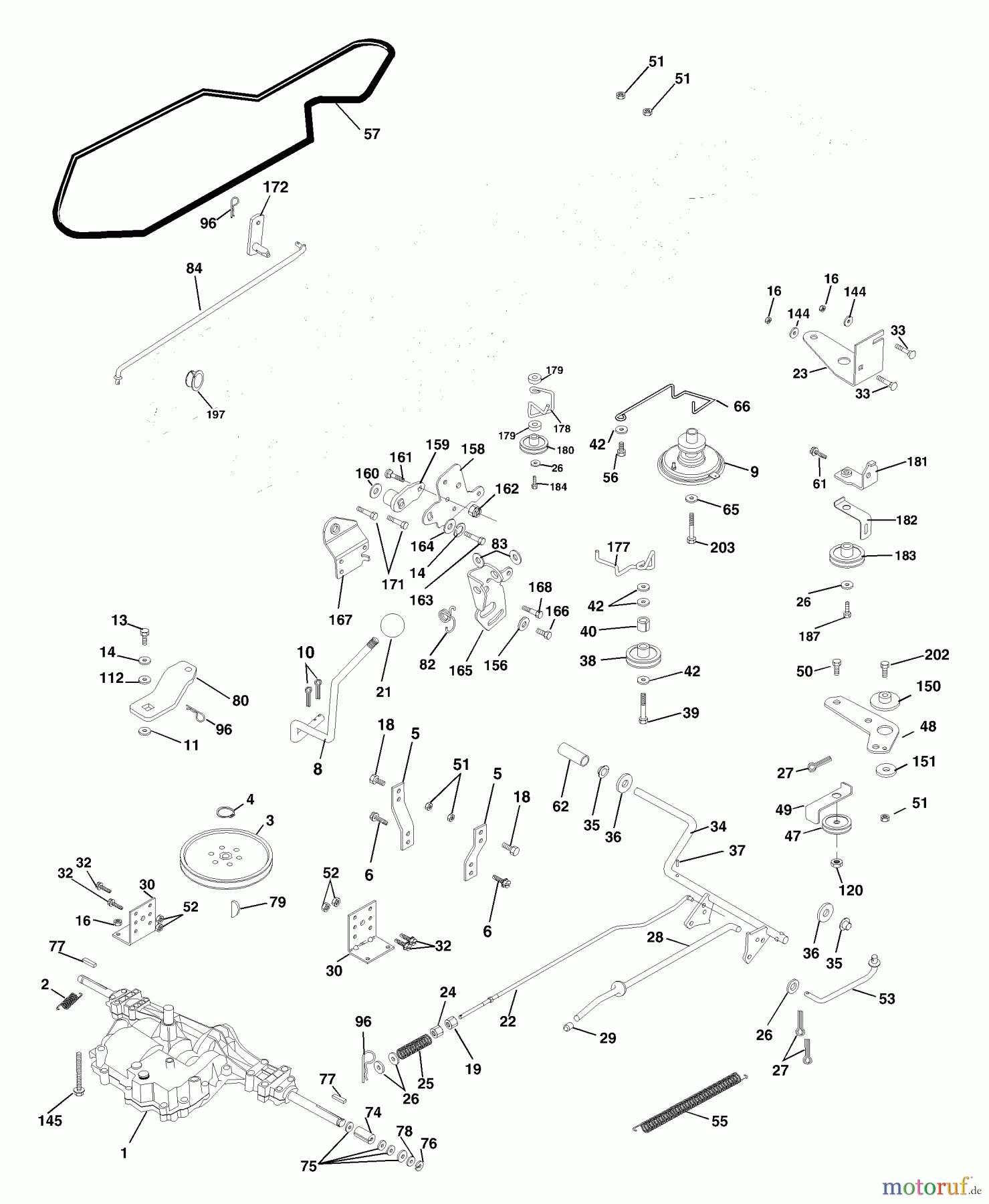 Husqvarna Rasen und Garten Traktoren CT 130 (954170017) (HECT130D) - Husqvarna Lawn Tractor (2001-08 & After) Drive