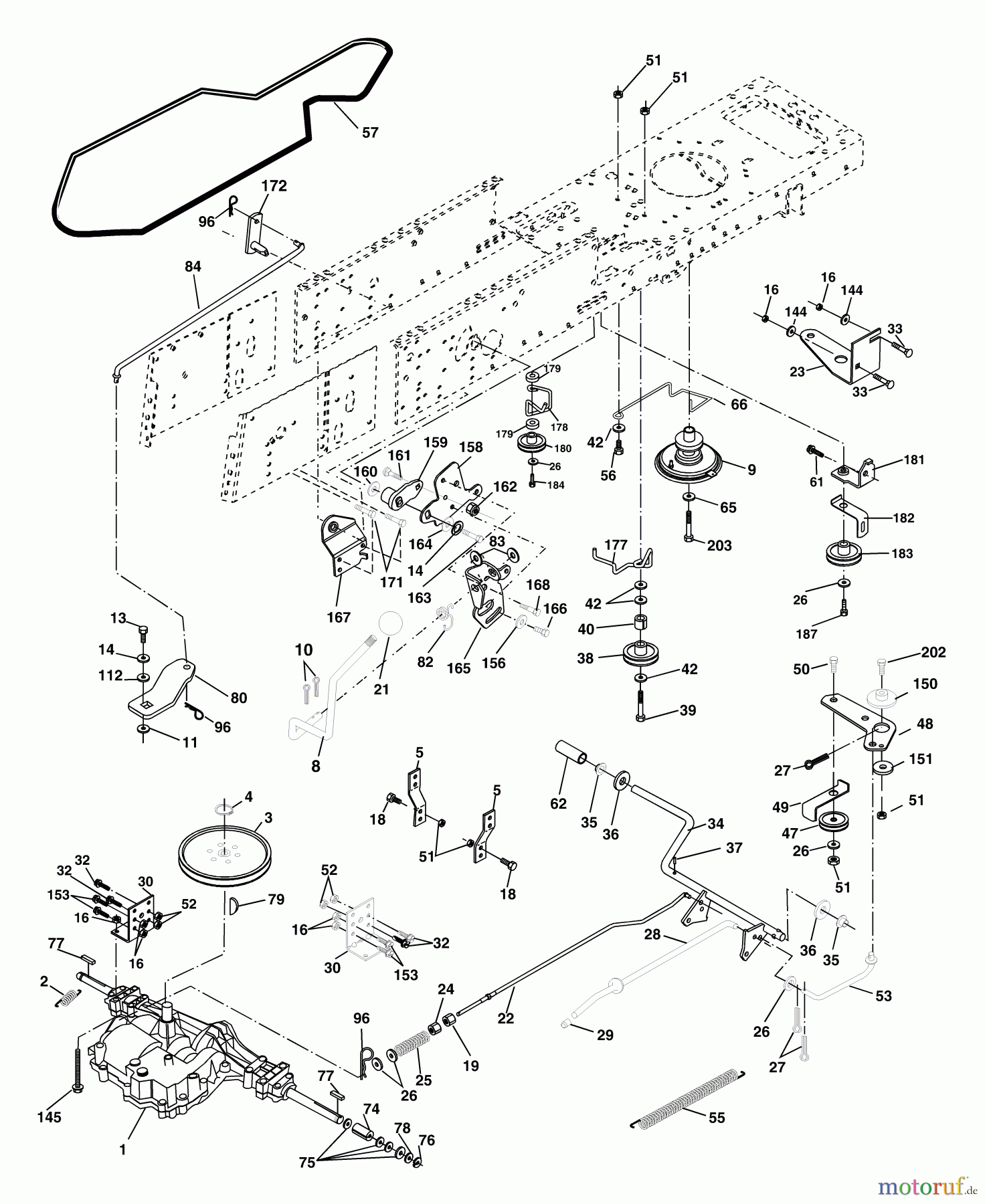 Husqvarna Rasen und Garten Traktoren CT 130 (954170019) (HECT150B) - Husqvarna Lawn Tractor (2000-01 & After) Drive