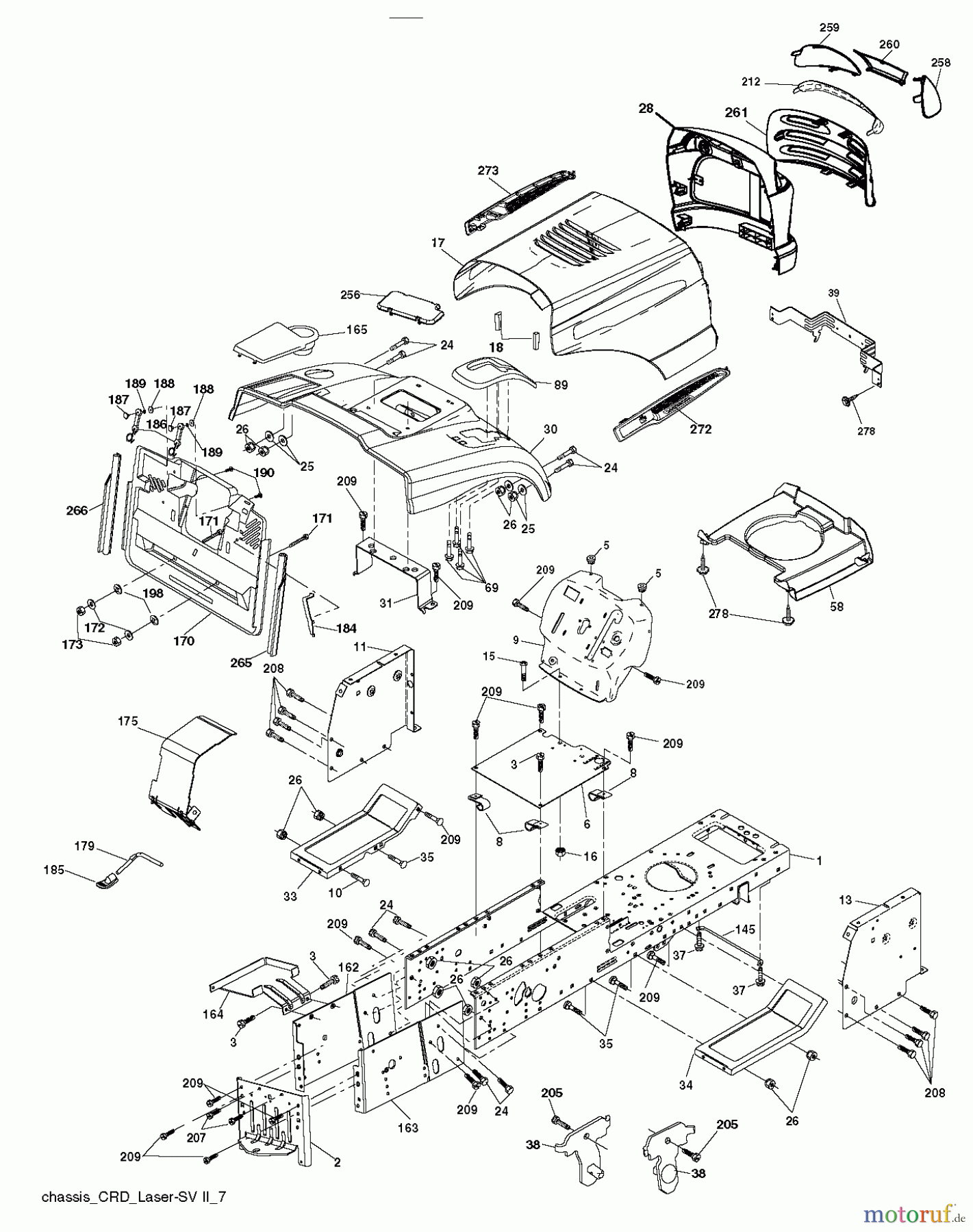 Husqvarna Rasen und Garten Traktoren CT 141 (96061034400) - Husqvarna Lawn Tractor (2012-08 & After) CHASSIS ENCLOSURES