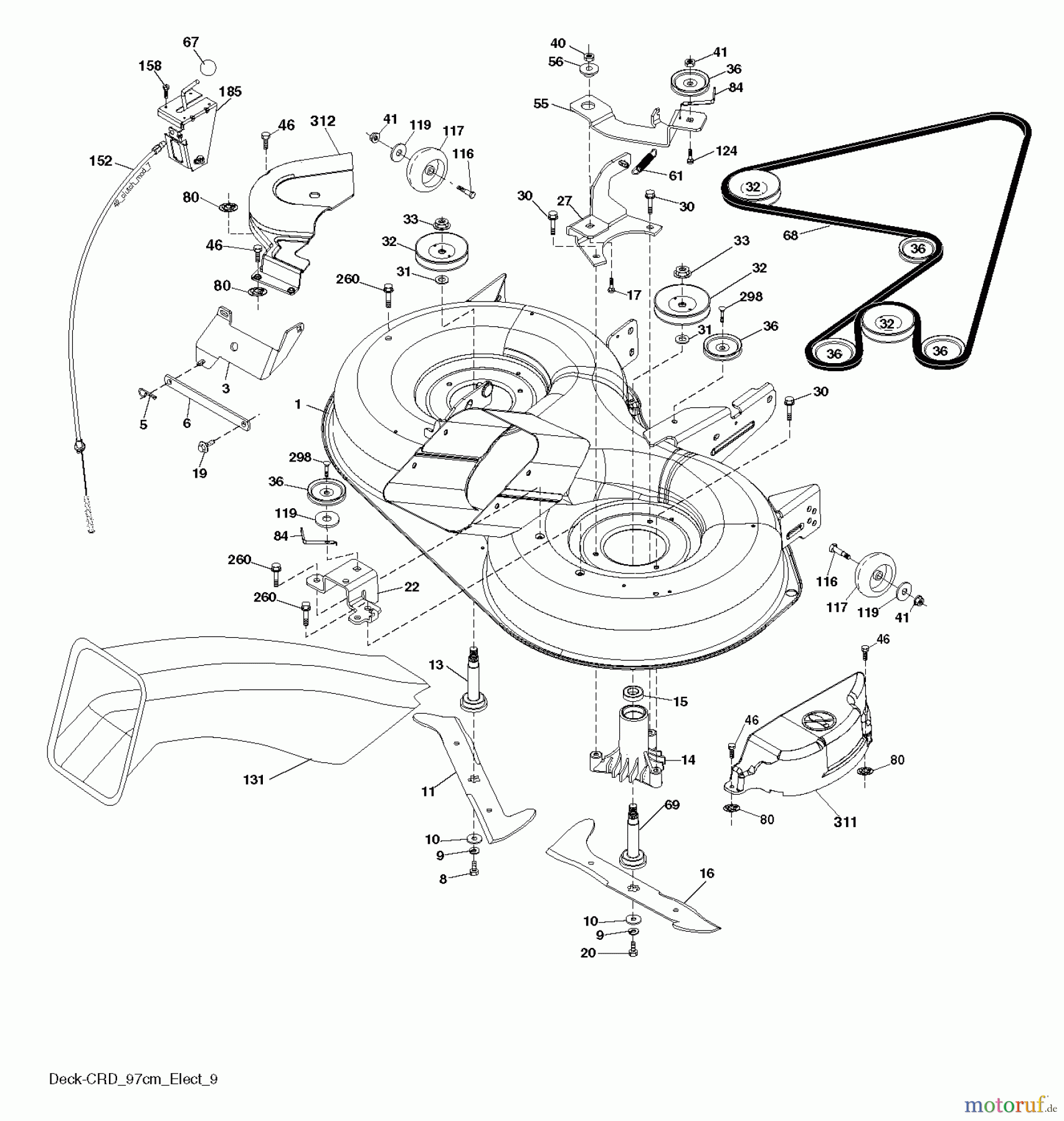 Husqvarna Rasen und Garten Traktoren CT 141 (96061034400) - Husqvarna Lawn Tractor (2012-08 & After) MOWER DECK / CUTTING DECK