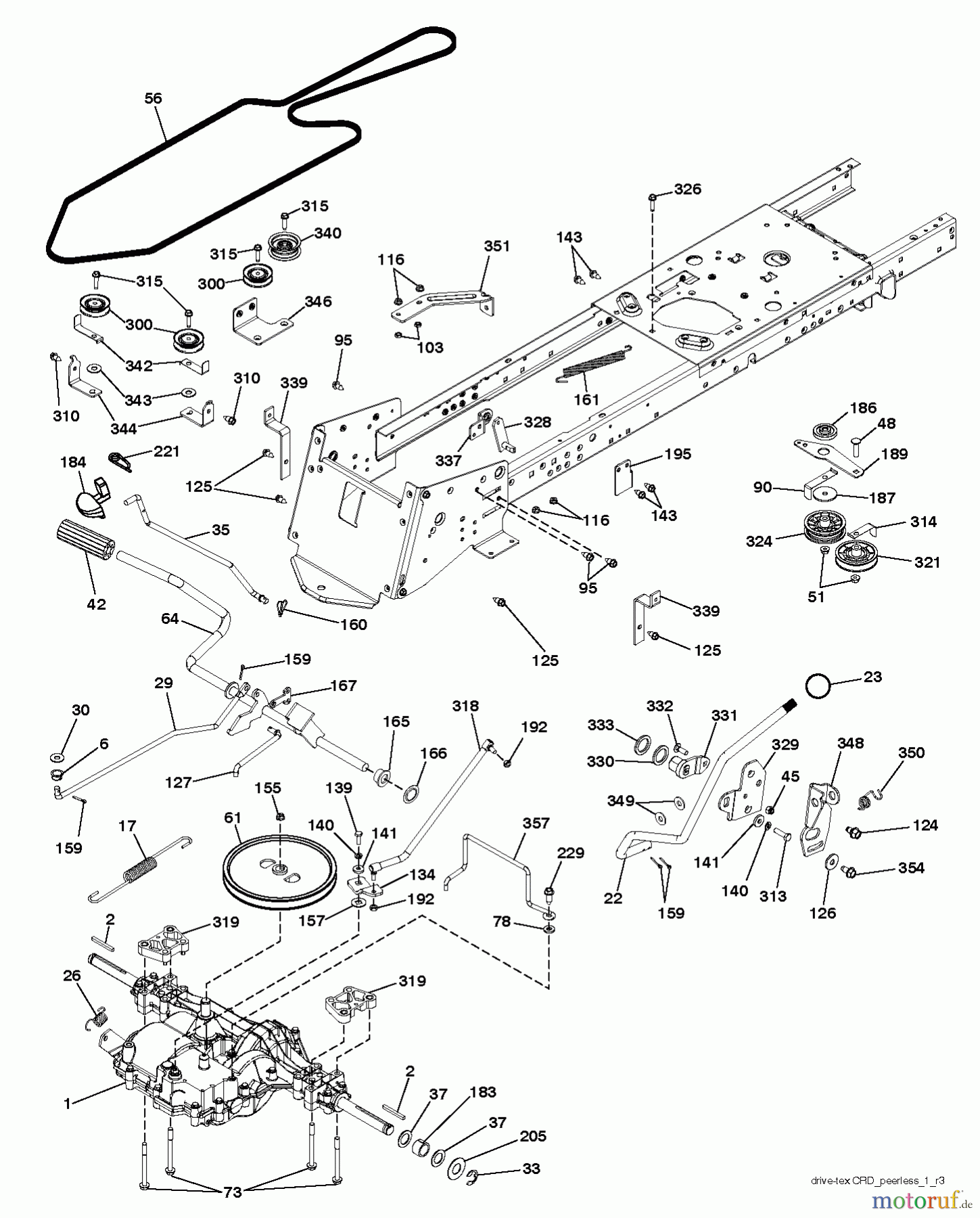 Husqvarna Rasen und Garten Traktoren CT 153 (96051001500) - Husqvarna Lawn Tractor (2011-03 & After) DRIVE