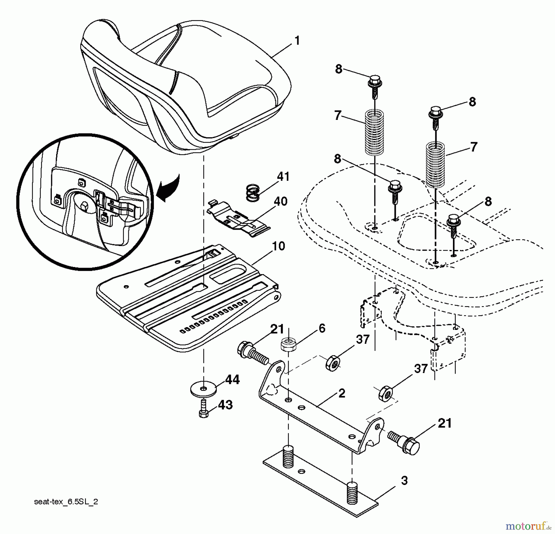 Husqvarna Rasen und Garten Traktoren CT 153 (96051001500) - Husqvarna Lawn Tractor (2011-03 & After) SEAT