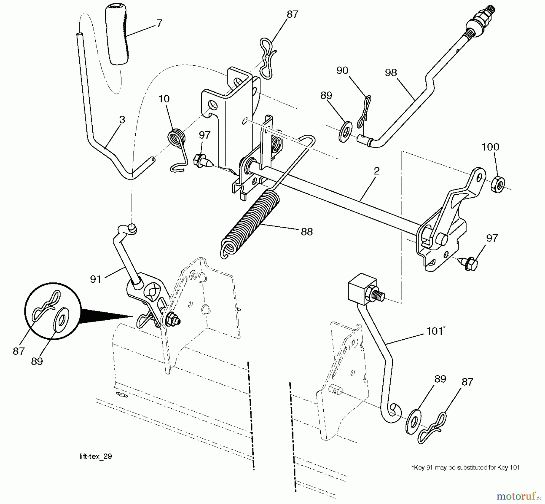 Husqvarna Rasen und Garten Traktoren CT 154 (96051002501) - Husqvarna Lawn Tractor (2012-08 & After) MOWER LIFT / DECK LIFT