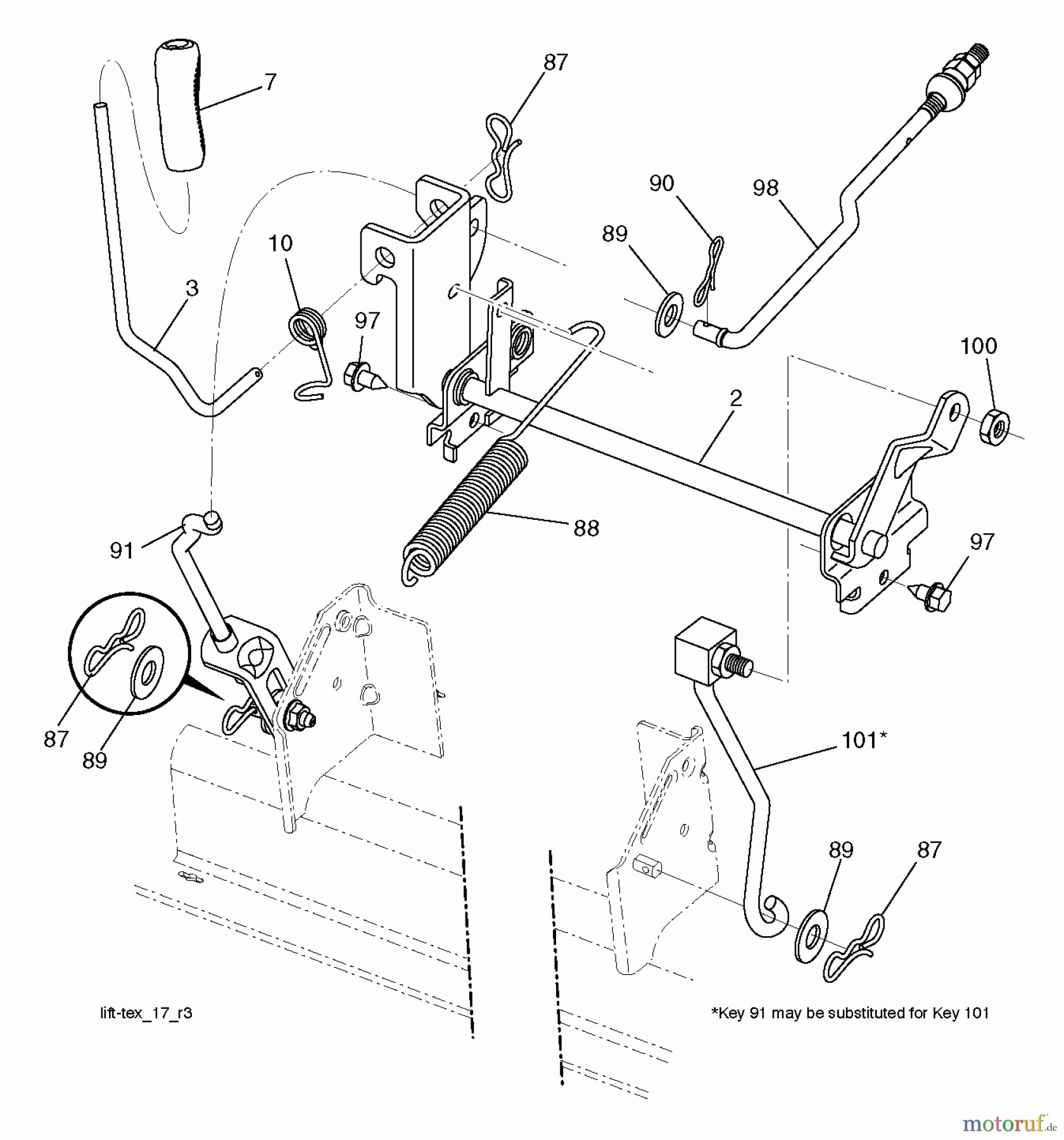Husqvarna Rasen und Garten Traktoren CT 154 (96051002600) - Husqvarna Lawn Tractor (2012-01 & After) MOWER LIFT / DECK LIFT