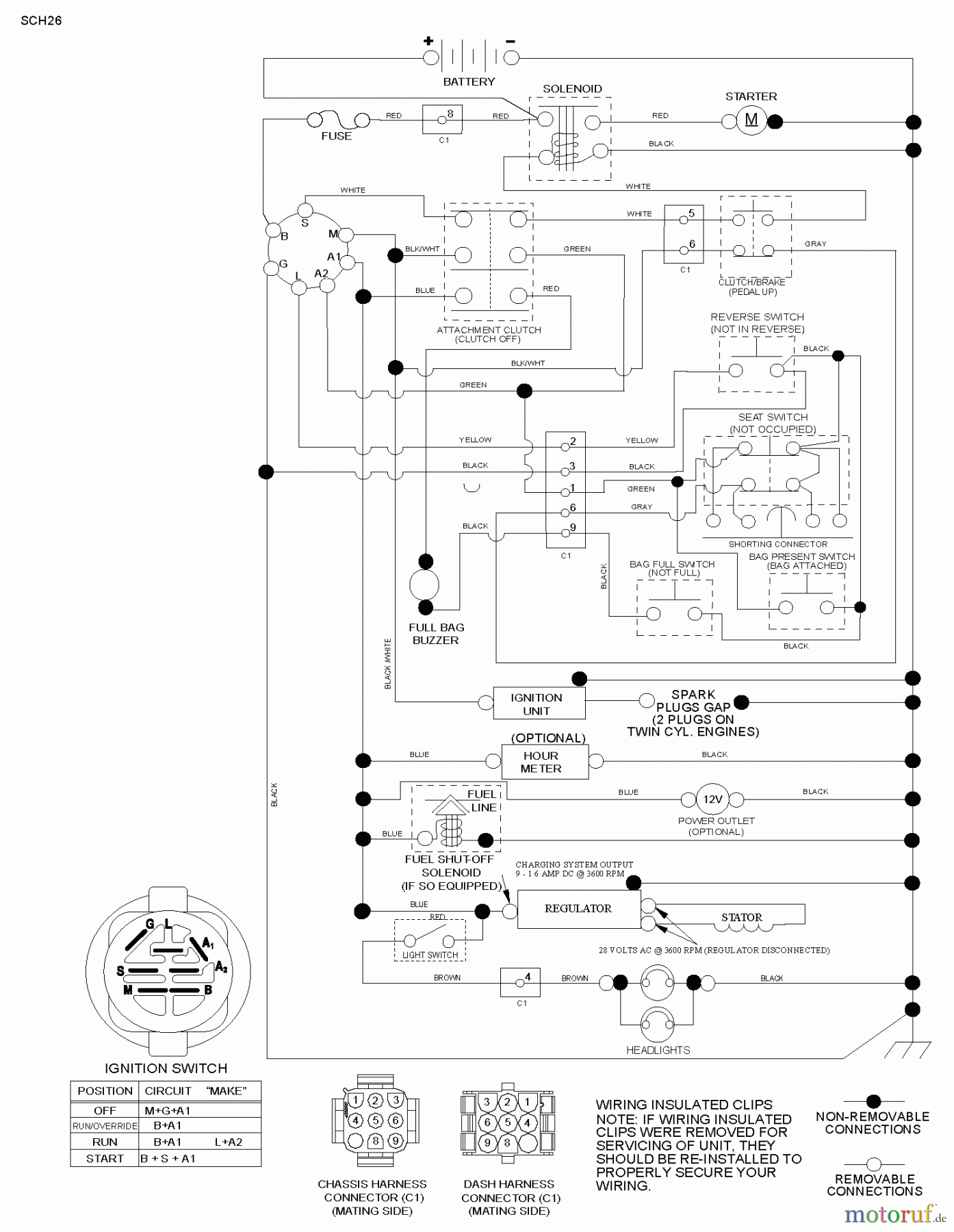 Husqvarna Rasen und Garten Traktoren CT 154 (96051002601) - Husqvarna Lawn Tractor (2012-08 & After) SCHEMATIC