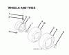 Husqvarna CTH 126 (96051001400) - Lawn Tractor (2010-11 & After) Ersatzteile WHEELS TIRES