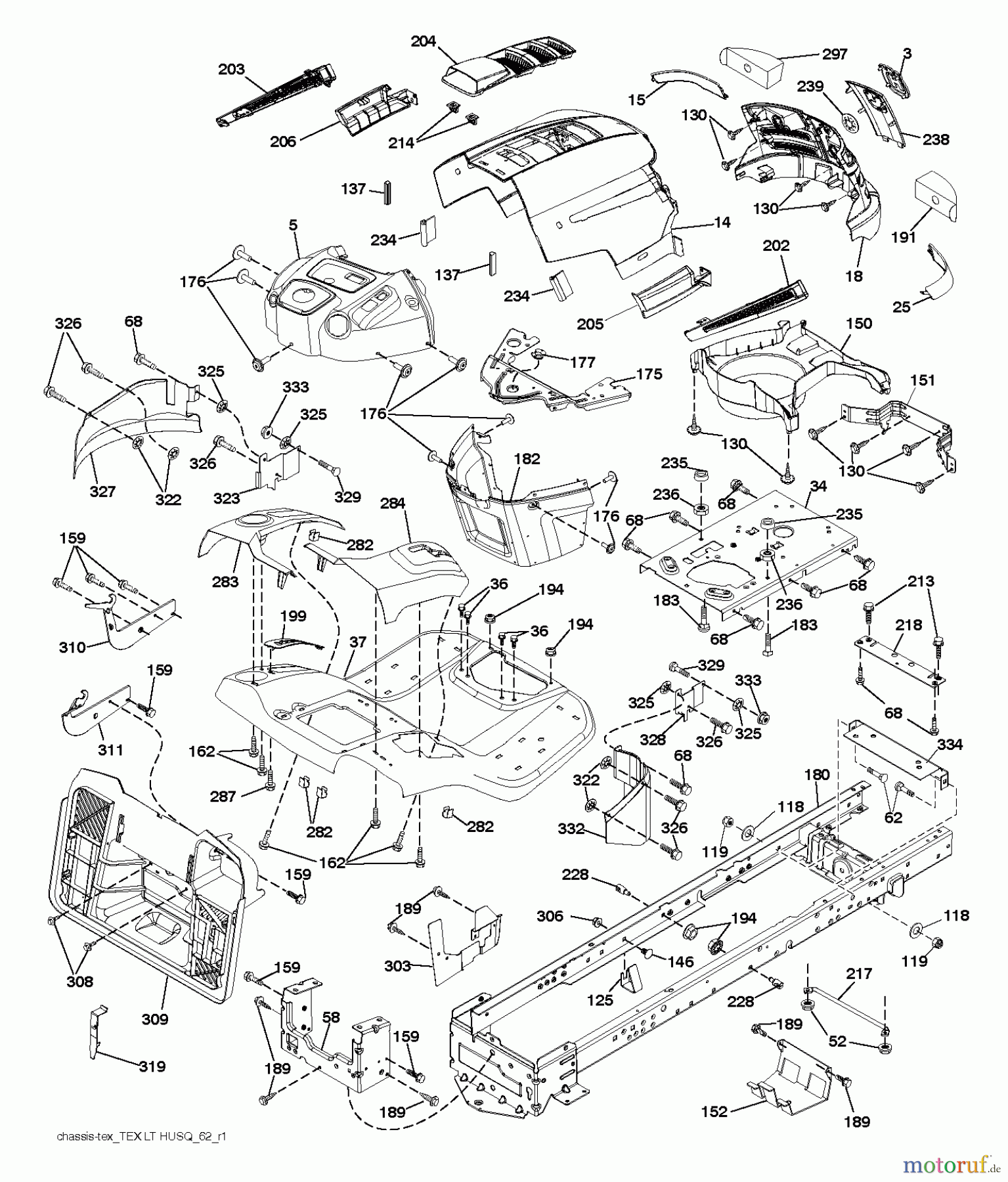 Husqvarna Rasen und Garten Traktoren CTH 126 (96051001403) - Husqvarna Lawn Tractor (2013-05) CHASSIS ENCLOSURES
