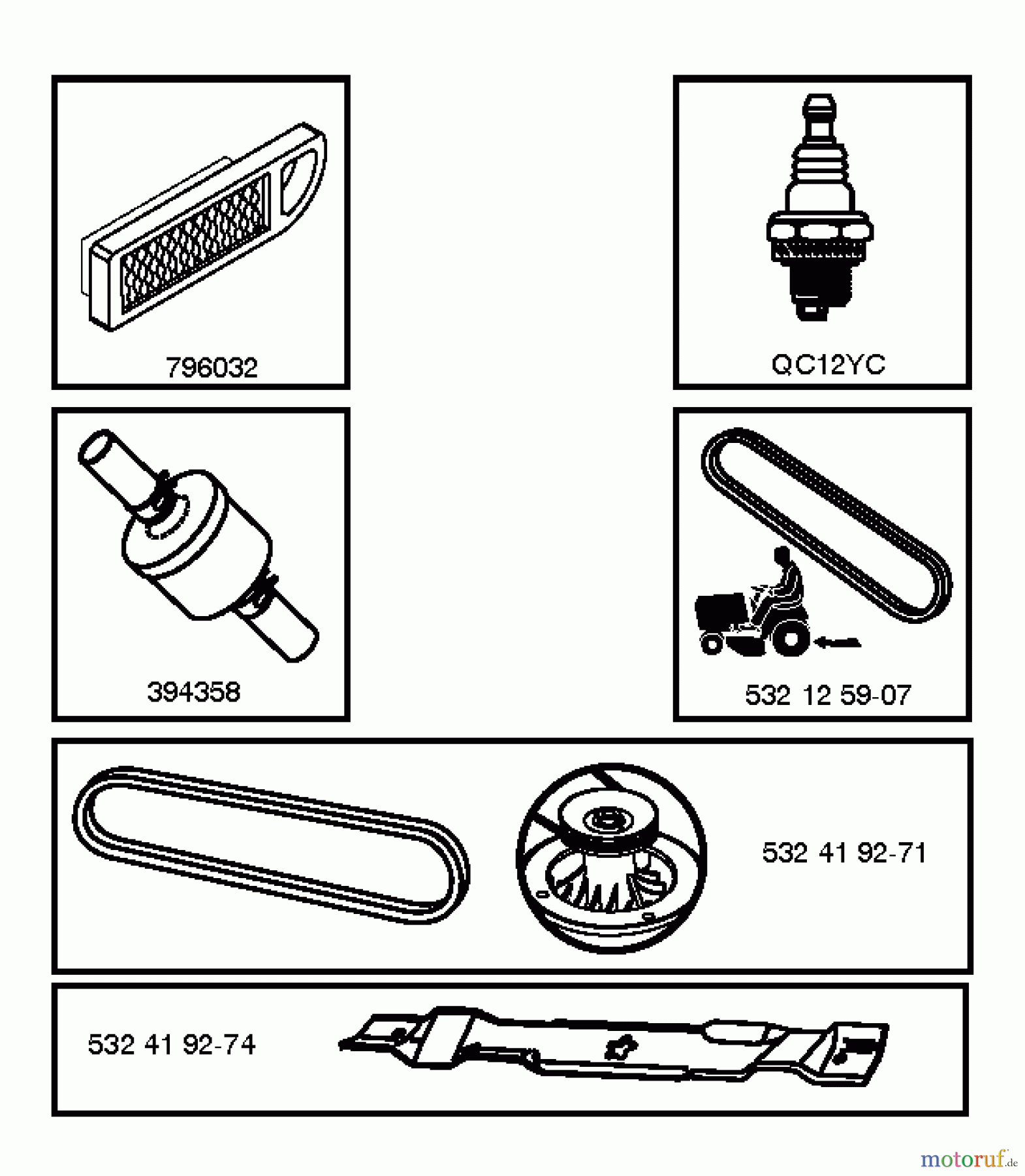 Husqvarna Rasen und Garten Traktoren CTH 126 (96051000803) - Husqvarna Lawn Tractor (2013-05) FREQUENTLY USED PARTS