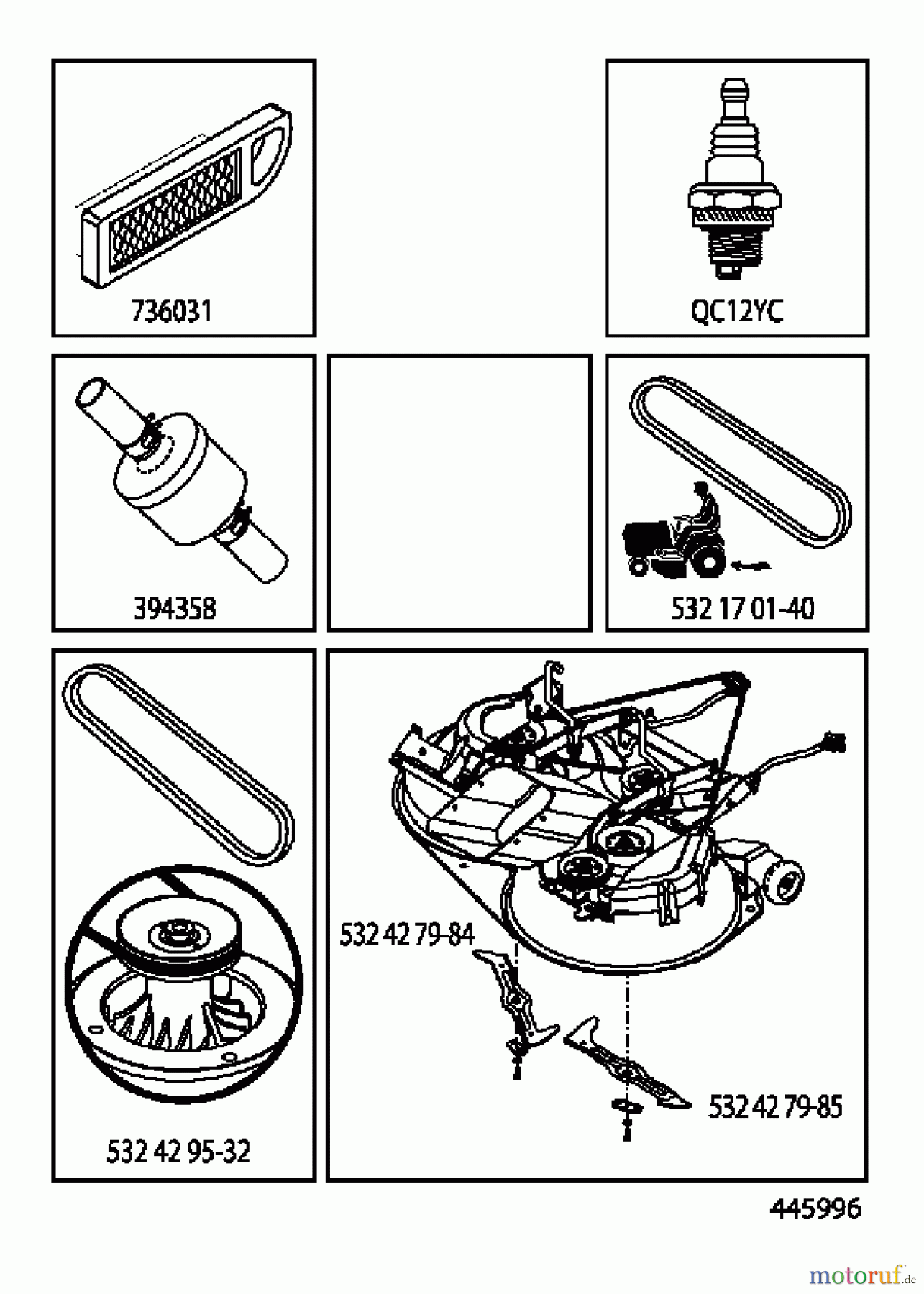 Husqvarna Rasen und Garten Traktoren CTH 141 (96061032102) - Husqvarna Lawn Tractor (2012-08 & After) FREQUENTLY USED PARTS