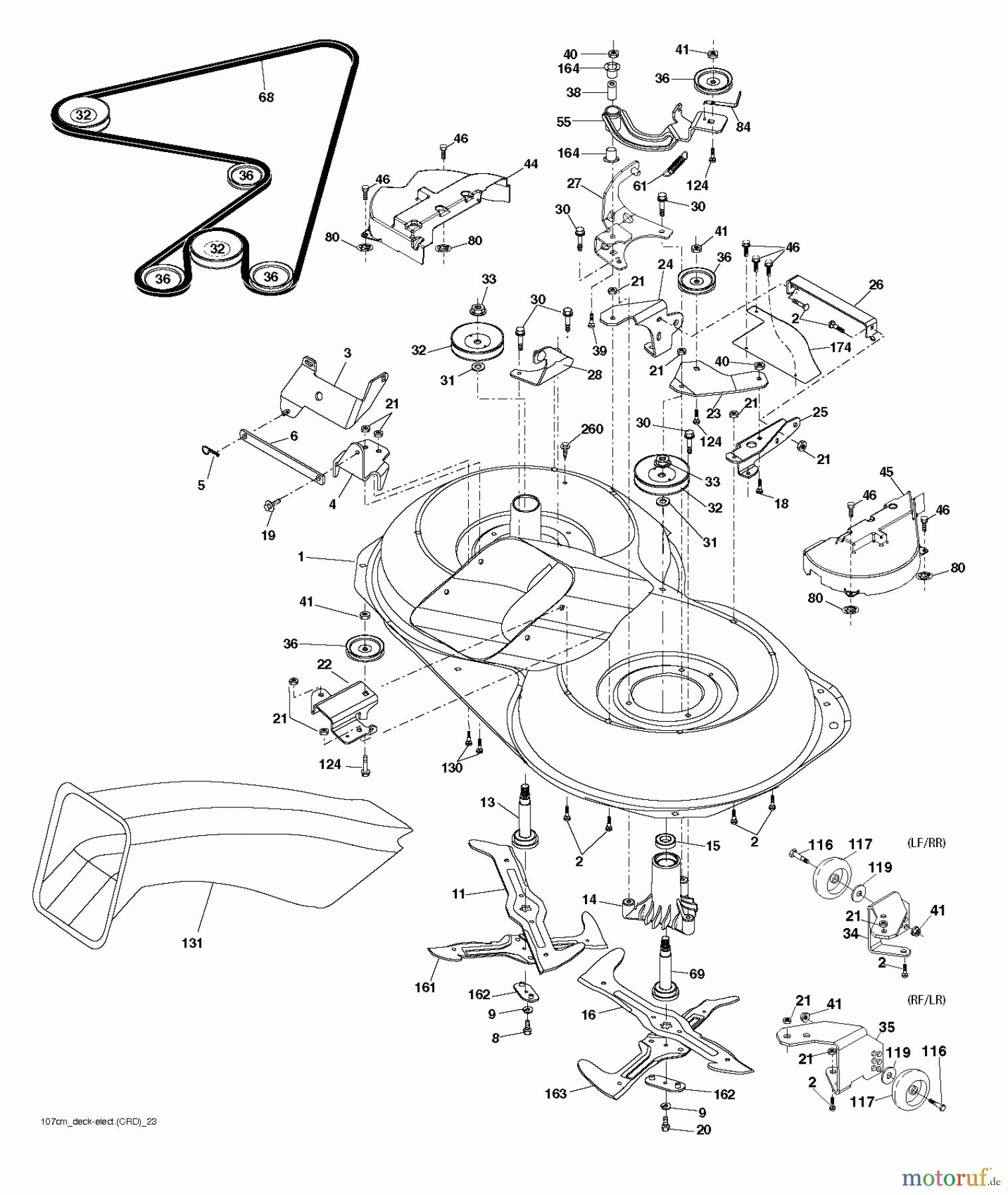 Husqvarna Rasen und Garten Traktoren CTH 151T (96061034300) - Husqvarna Lawn Tractor (2012-08 & After) MOWER DECK / CUTTING DECK