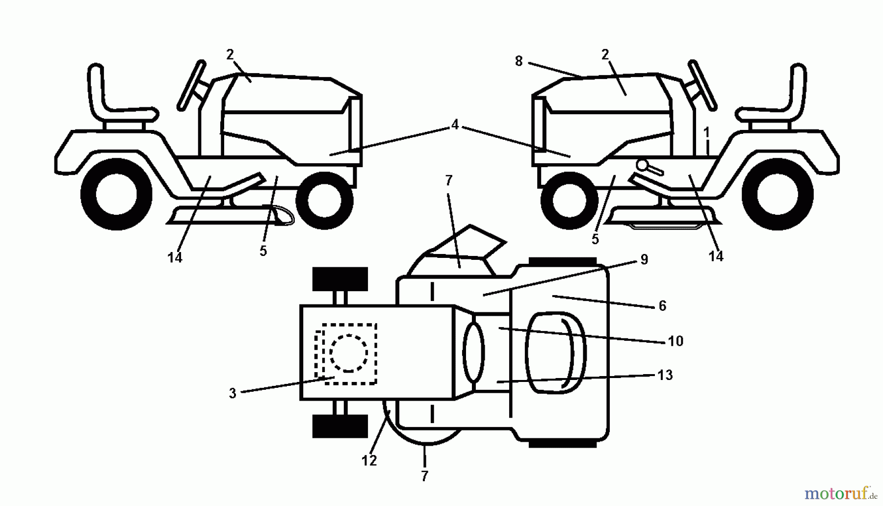 Husqvarna Rasen und Garten Traktoren CTH 173 (96051001601) - Husqvarna Lawn Tractor (2011-01 & After) DECALS