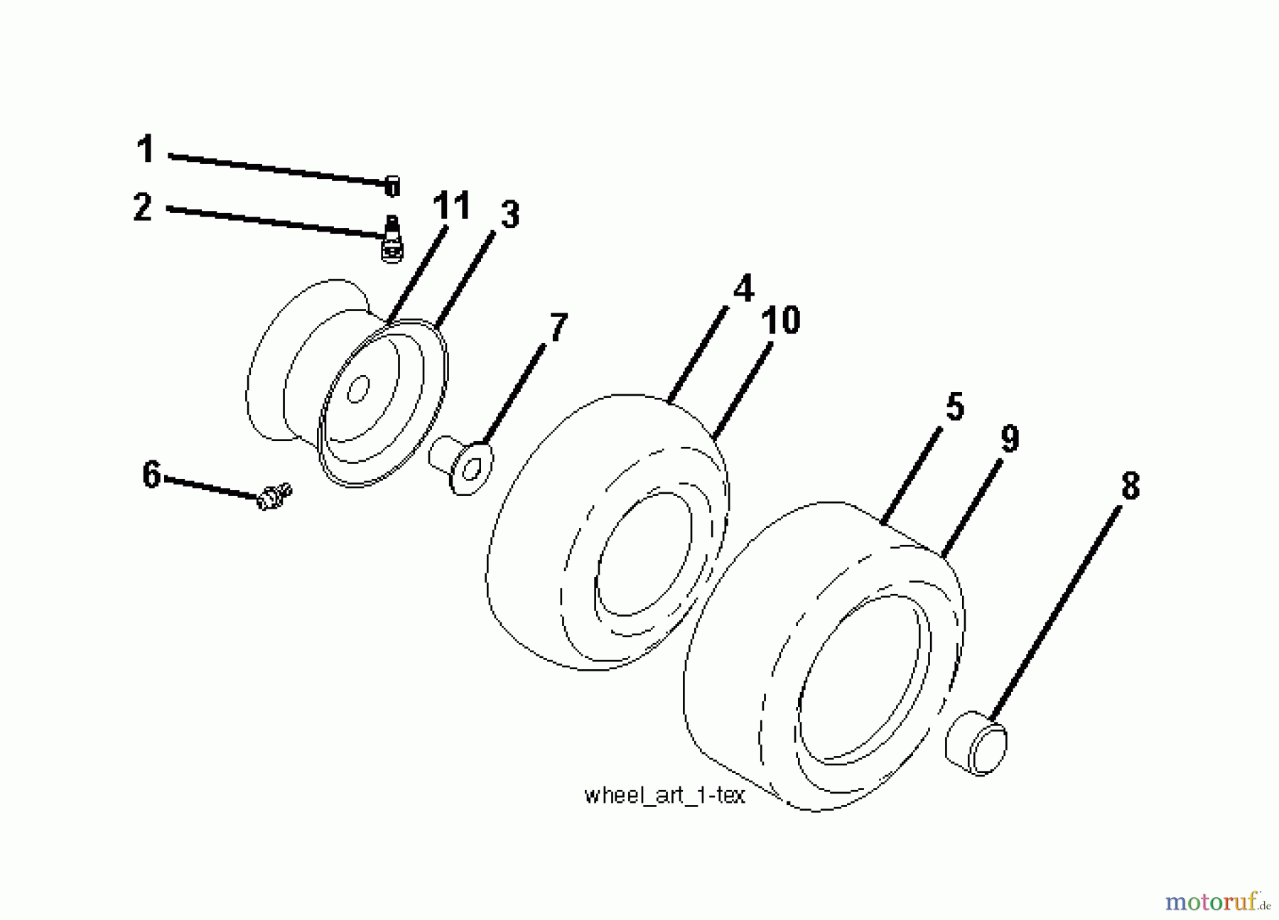 Husqvarna Rasen und Garten Traktoren CTH 174 (96051002800) - Husqvarna Lawn Tractor (2011-12 & After) WHEELS TIRES