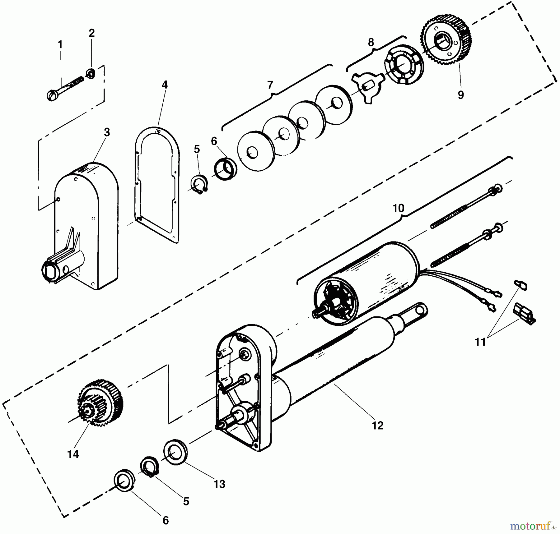 Husqvarna Zubehör, Rasenmäher / Mäher EAV 20A - Husqvarna Electric Lift Kit for Gear Drive Tractors (2001-05 & After) Actuator Breakdown