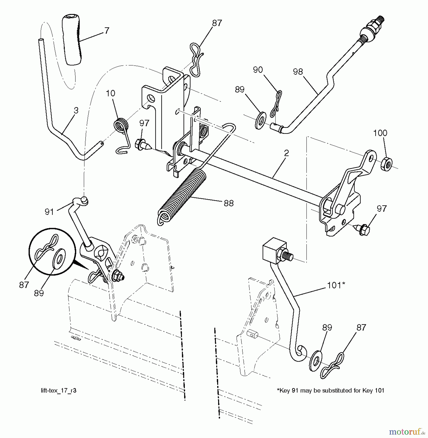 Husqvarna Rasen und Garten Traktoren CTH 194 (96051003000) - Husqvarna Lawn Tractor (2012-01 & After) MOWER LIFT / DECK LIFT